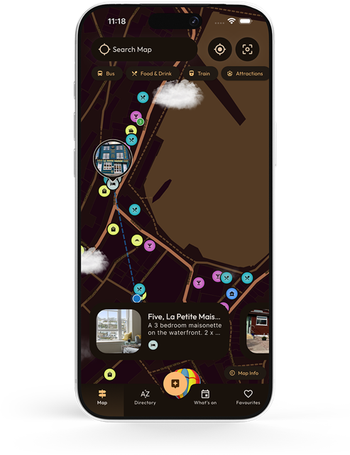 whats near the hotel using an app
