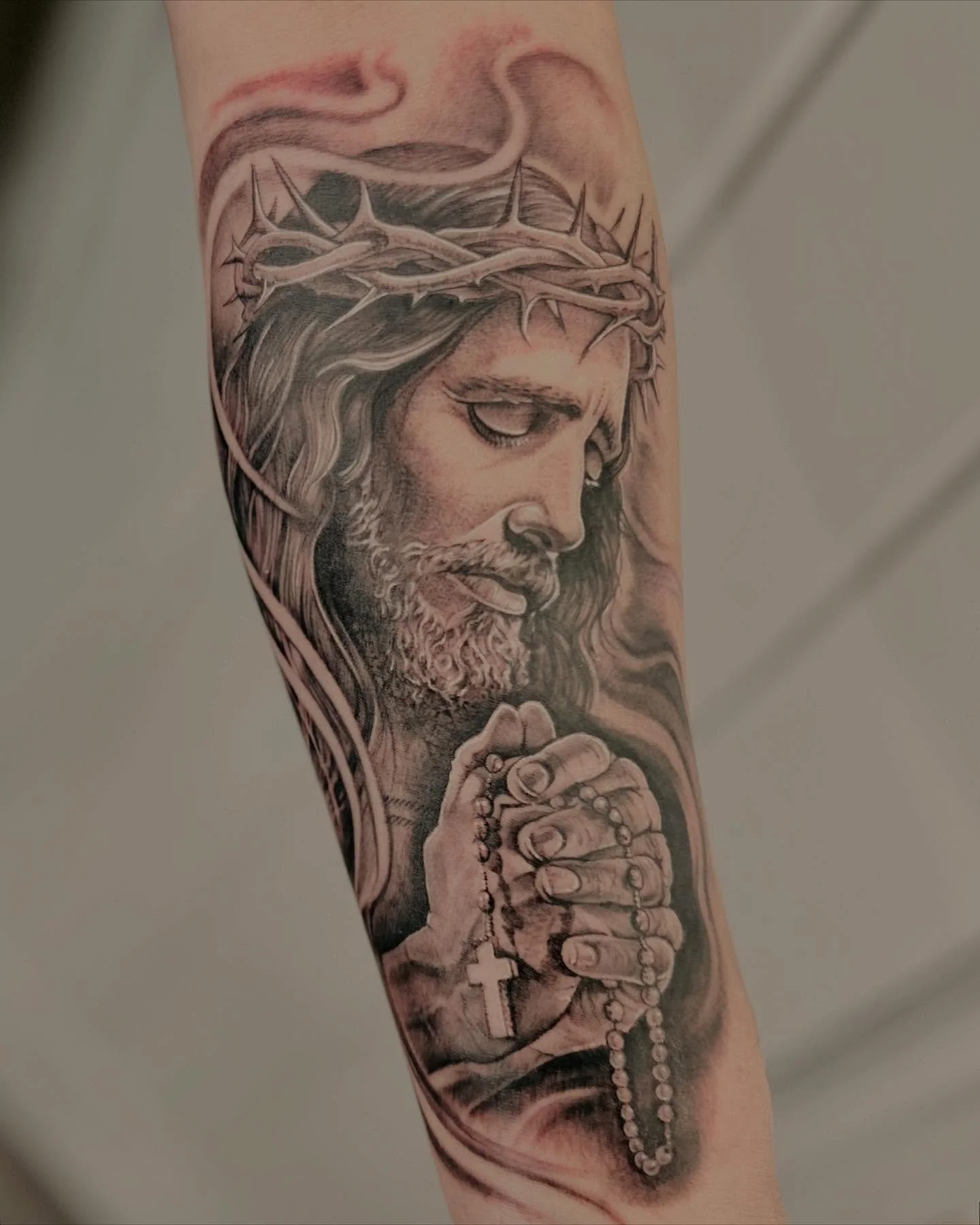 Thanks Marcus! 🙏💛 #tattoo #art #ink #love #faith #jesus #realism #made @aatattoofamily  FOR ENQUIRIES- DM OR EMAIL ME : laura@almostangels.co.uk ☺️