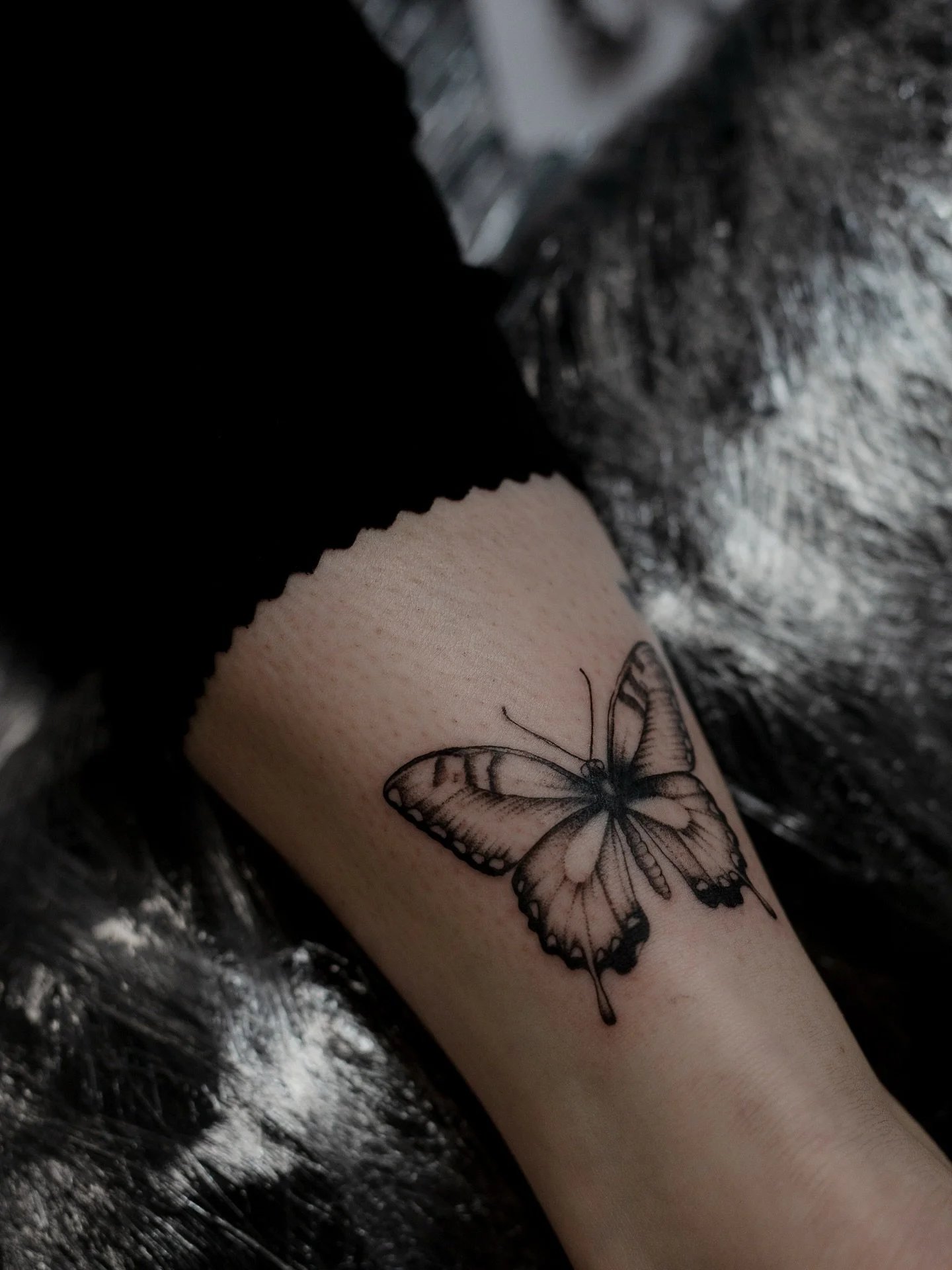 Butterfly for Alice 🦋 Always happy to tattoo these. 
For all enquiries please DM me or email me ~ alfie@almostangels.co.uk
Made at @aatattoofamily