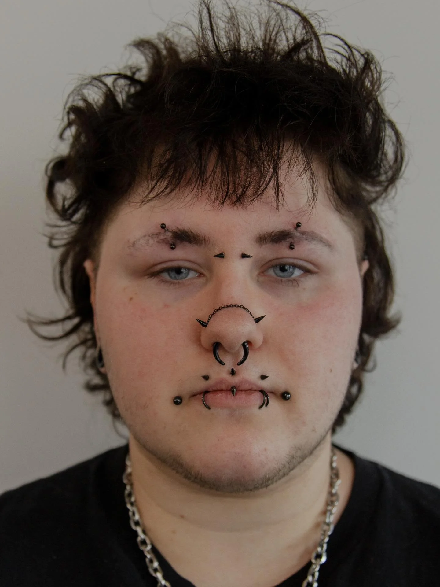 Fresh eyebrow piercings which perfectly match the rest of this client&rsquo;s piercings🧷🖤

Thinking of adding to your piercing collection? 
📧Drop us an email now at piercings@almostangels.co.uk or drop us a dm