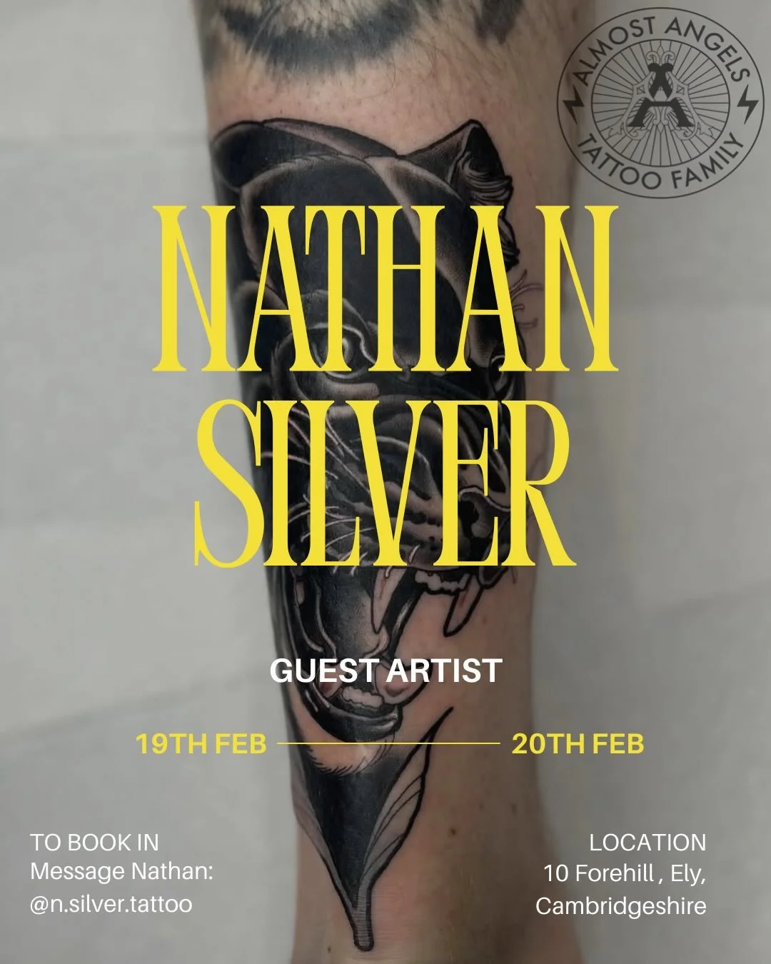 We&rsquo;re very excited to have Nathan coming down to visit this month!🖤

🗓️19th-20th Feb
📌 @n.silver.tattoo 
📩Message Nathan to book in