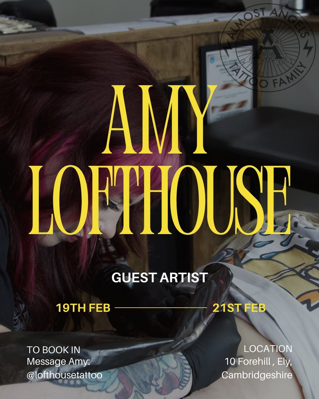 Amy still has availability next week &amp; has lots of flash designs available! Message to book in now 💛

🗓️19th-21st February 2026
📌 @lofthousetattoo 
📩 Message Amy to book now
