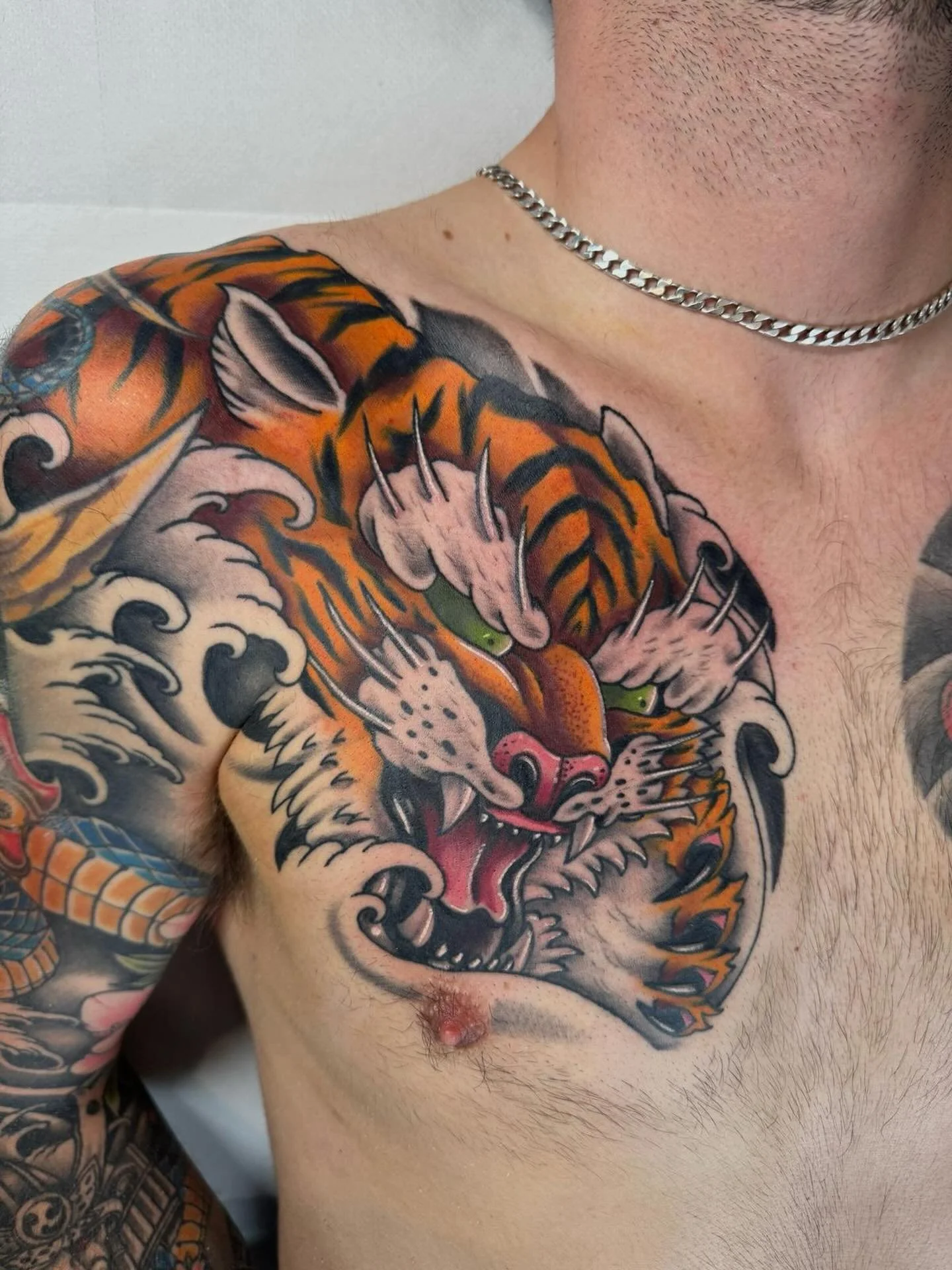 Beautiful Japanese tiger from Ben 🐅

🗓️Ben will next be down on 25th-26th February
📌 @bharpertattoo 
📩Email Ben now to book: ben@almostangels.co.uk