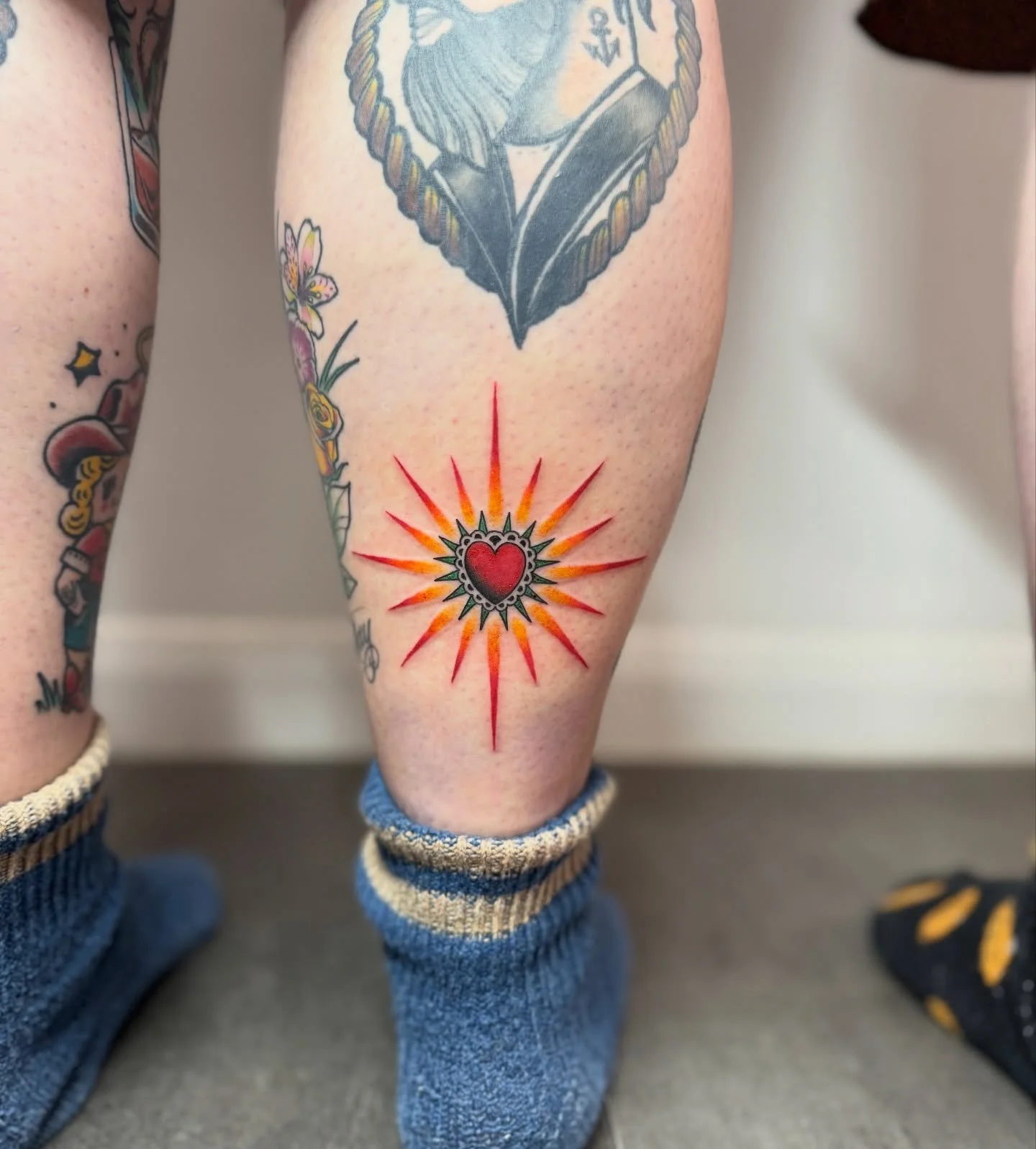Collaborating with @tieganjade_tattoo with these matching sacred heart tattoos 🌟

For bookings and enquiries email me on louie@almostangels.co.uk 

Made at @aatattoofamily 
📍 10 Fore Hill, Ely, Cambs, CB7 4AF

Supported by @checkmatetattoocare
