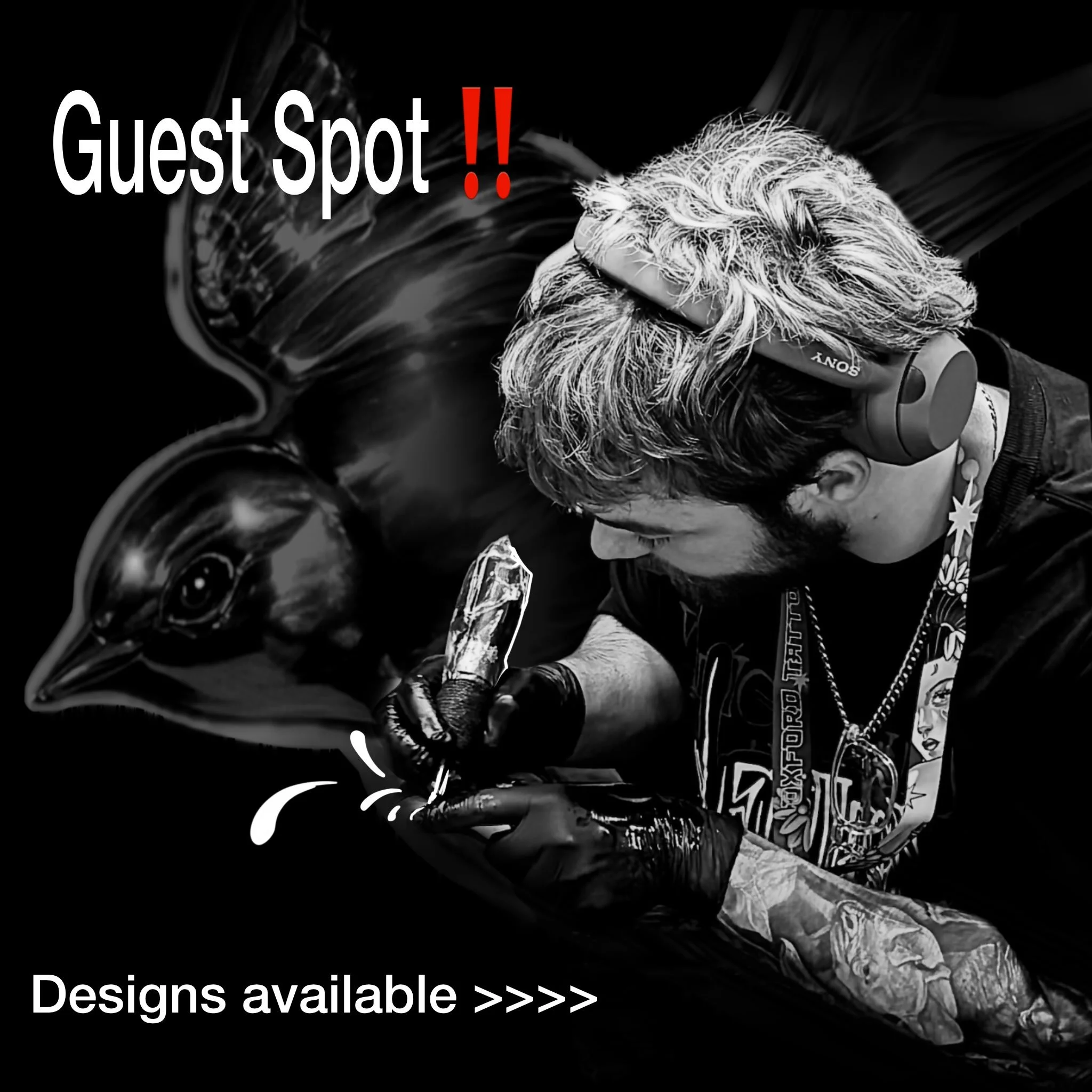 GUESTING  @downtherabbitholetattoo 25th - 26th August 

Available Designs 

DM for details