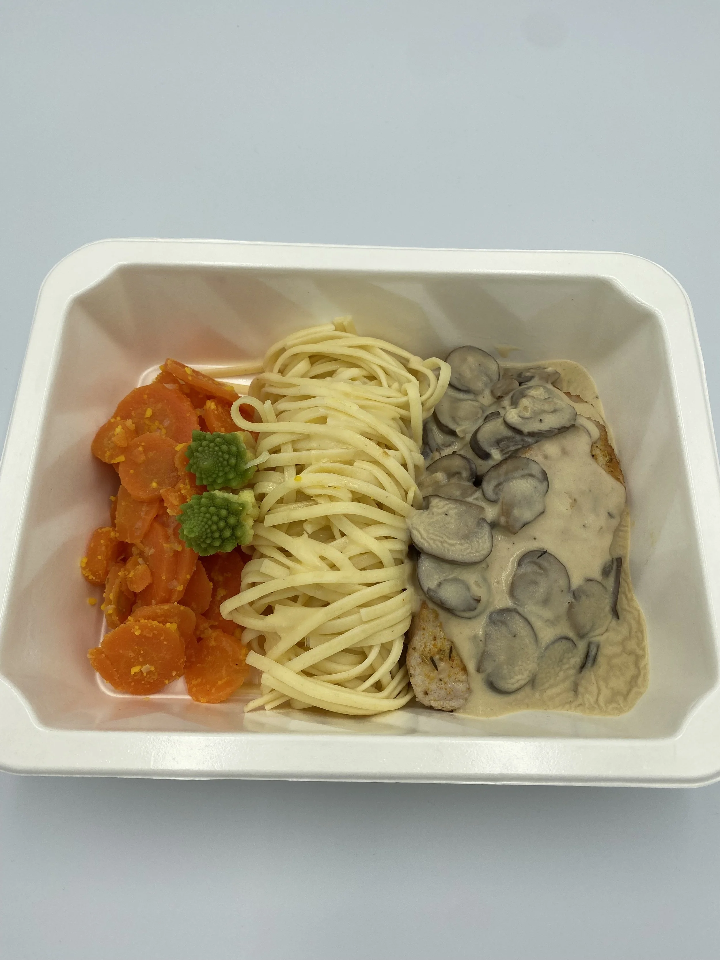 Rahmschnitzel vom Schwein mit Pilzen Butternudeln Karotten.jpeg