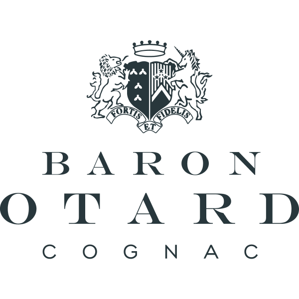 Logo de la marque Baron Otard avec un écusson et une couronne au sommet.