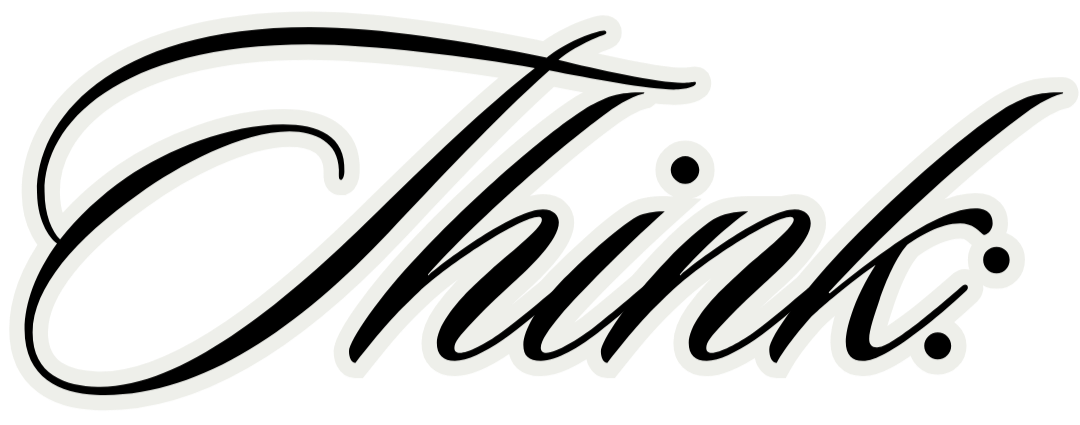 The word "Thank" written in elegant cursive script.