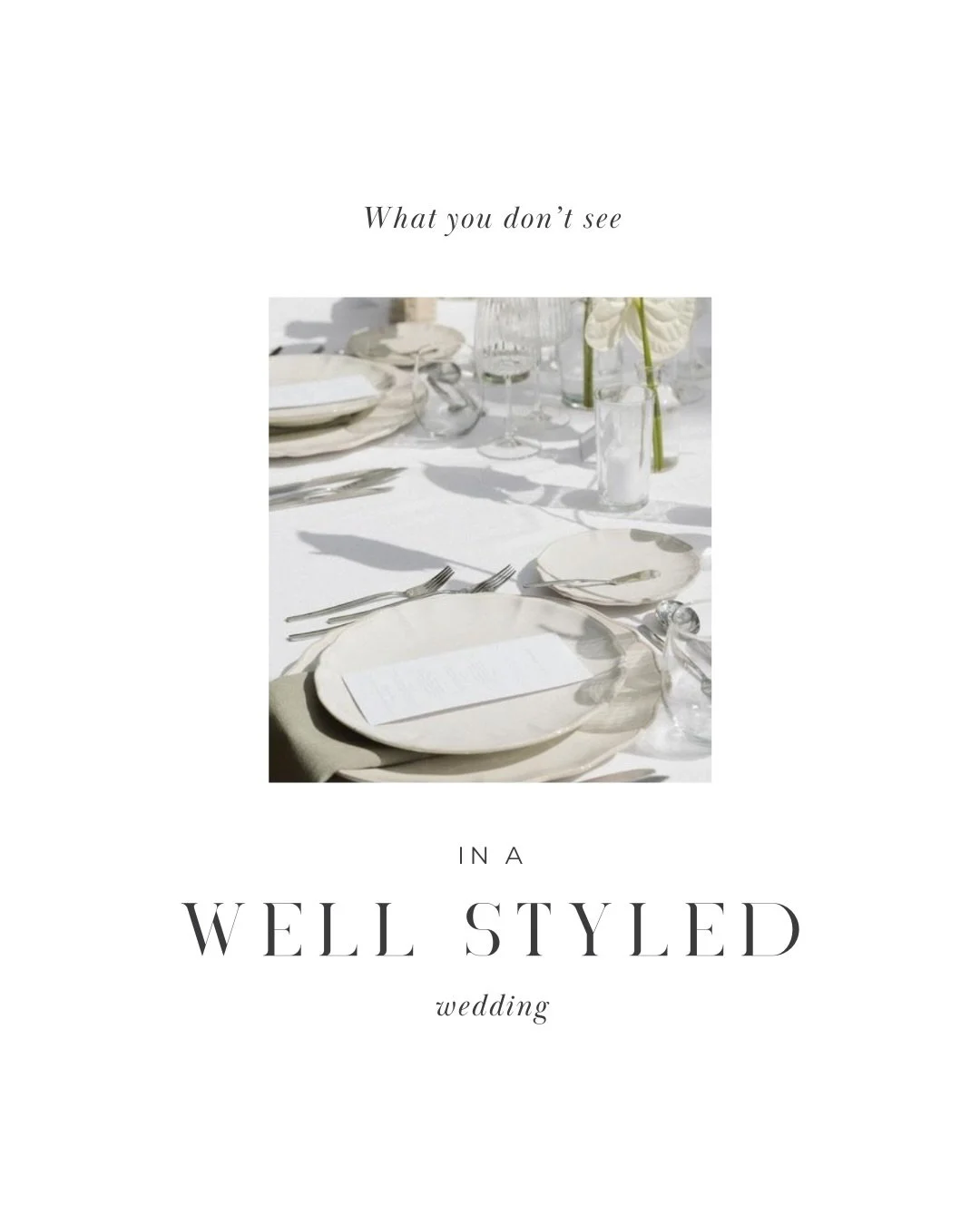 Styling is never the starting point &mdash; it&rsquo;s the final expression of a clear, intentional vision.
Before a single candle is lit or a table is dressed, the atmosphere is already designed:
the palette, the proportions, the textures, the movem