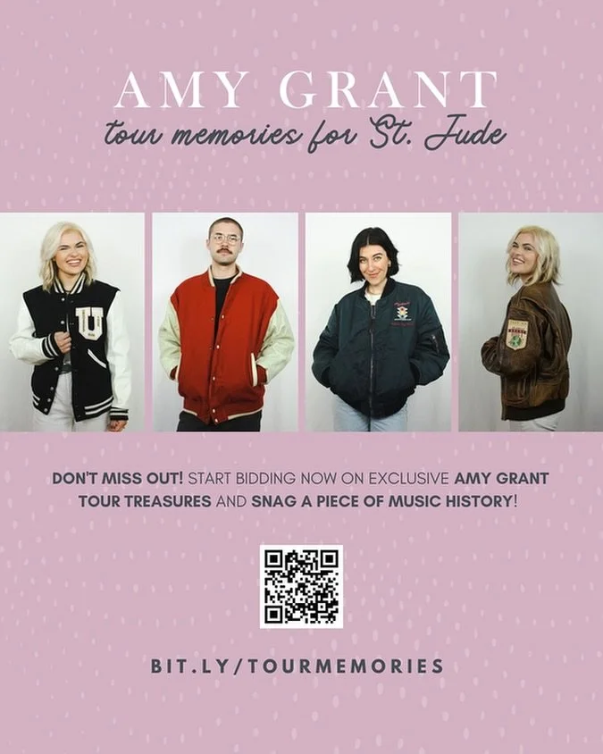 14 days left to bid on these vintage tour jackets.  ALL PROCEEDS go to the life-saving work done at St. Jude.  Our dear friend, Chaz Corzine, is especially passionate about St. Jude after his daughter Mallory was a patient there as a child. Chaz deci