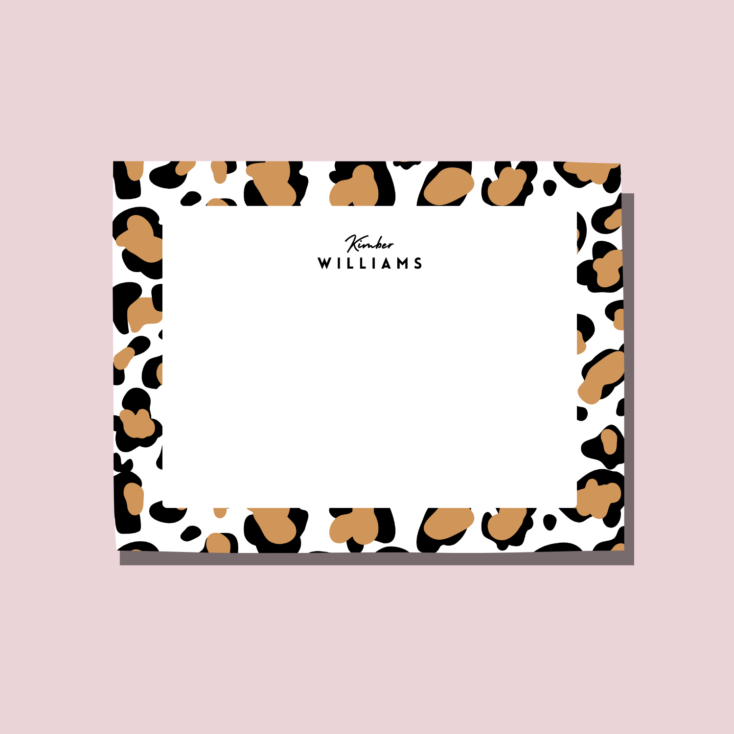 Leopard Print Notecard