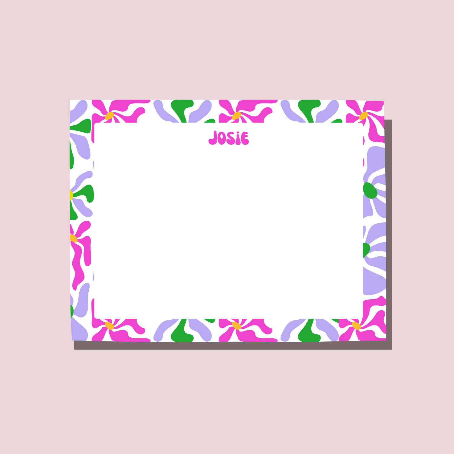Groovy Floral  Notecard