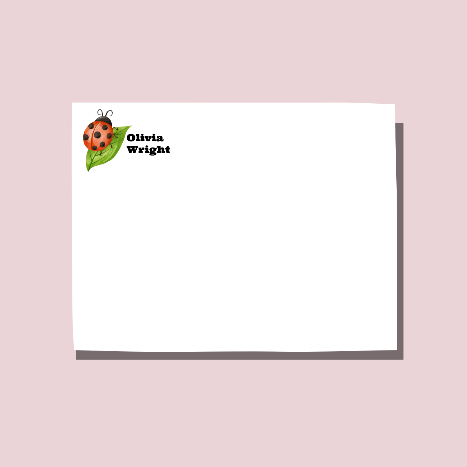 Ladybug Notecard