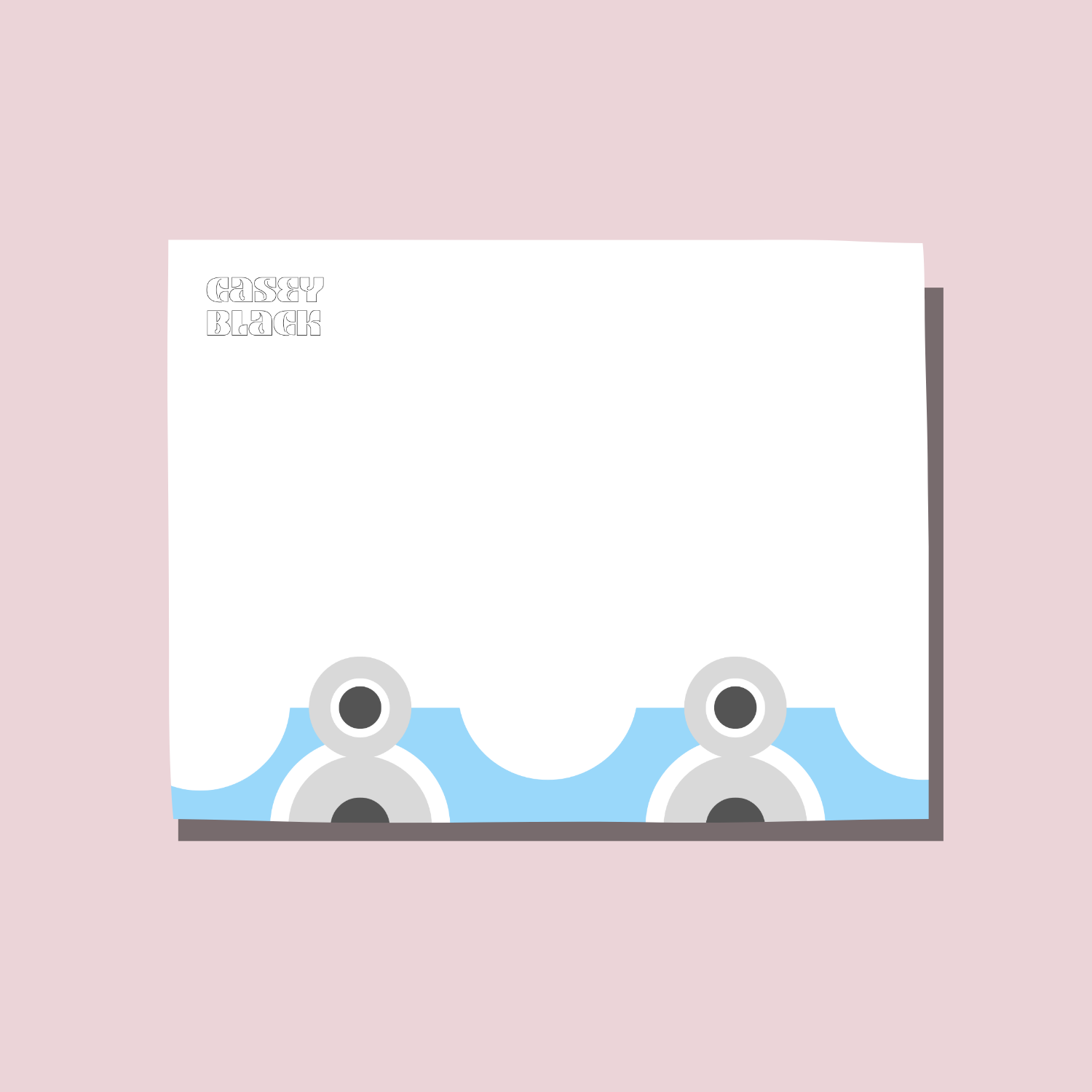 Art Deco Blues Notecard