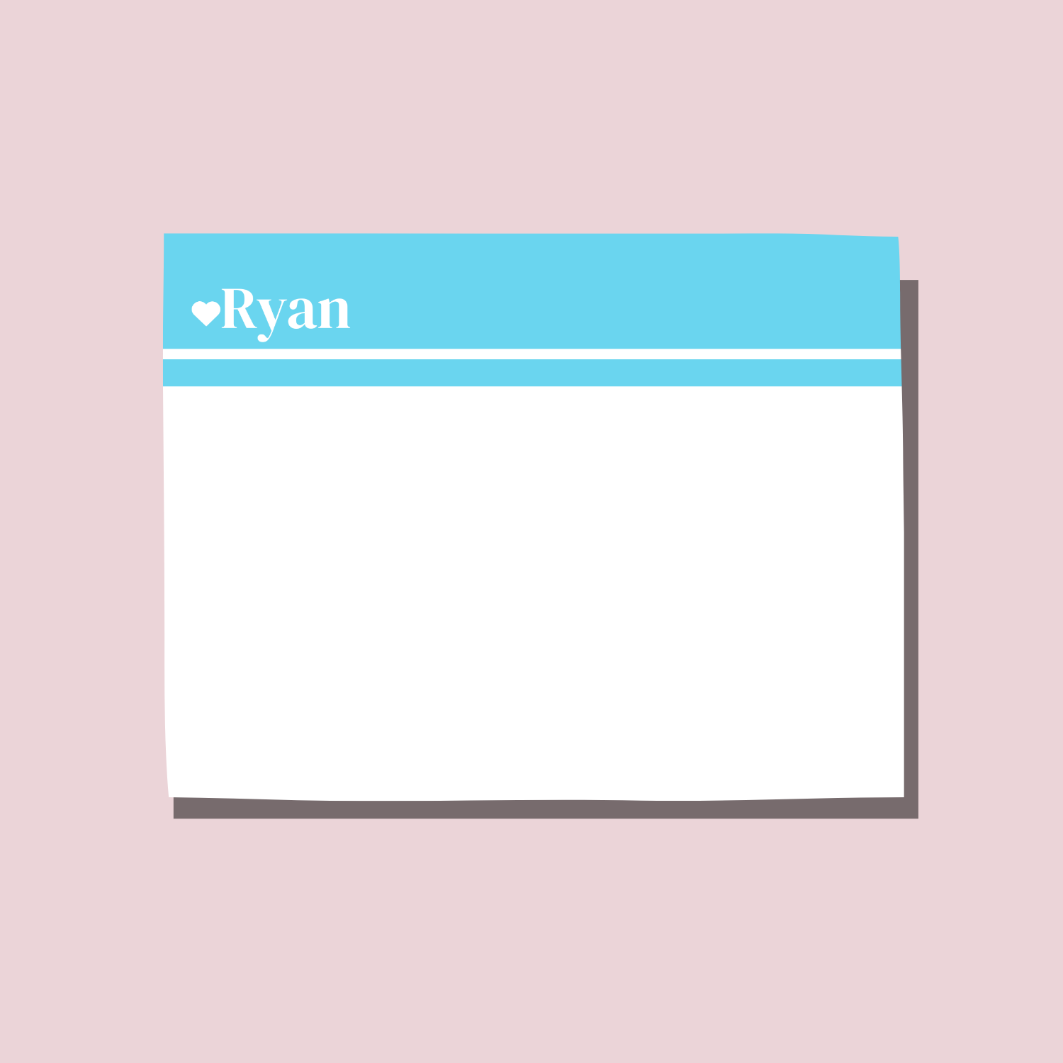 Heart Name Notecard