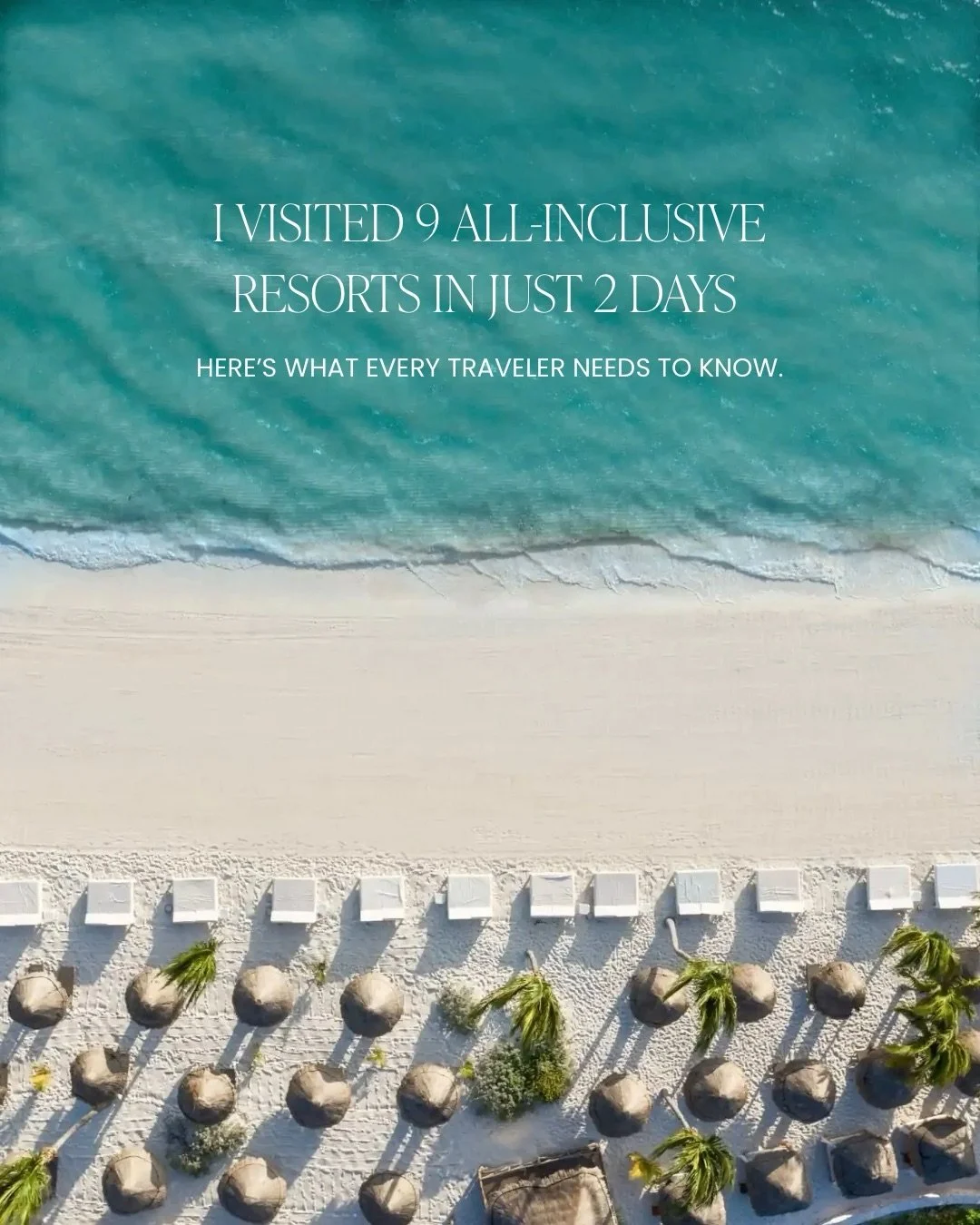 You want a vacation that feels effortless, luxurious, and unforgettable 🌴&hellip; but how do you know which all-inclusive resort is actually worth it? 

I spent 2 days touring 9 of the top resorts in Cancun and Riviera Maya, so you don&rsquo;t have 