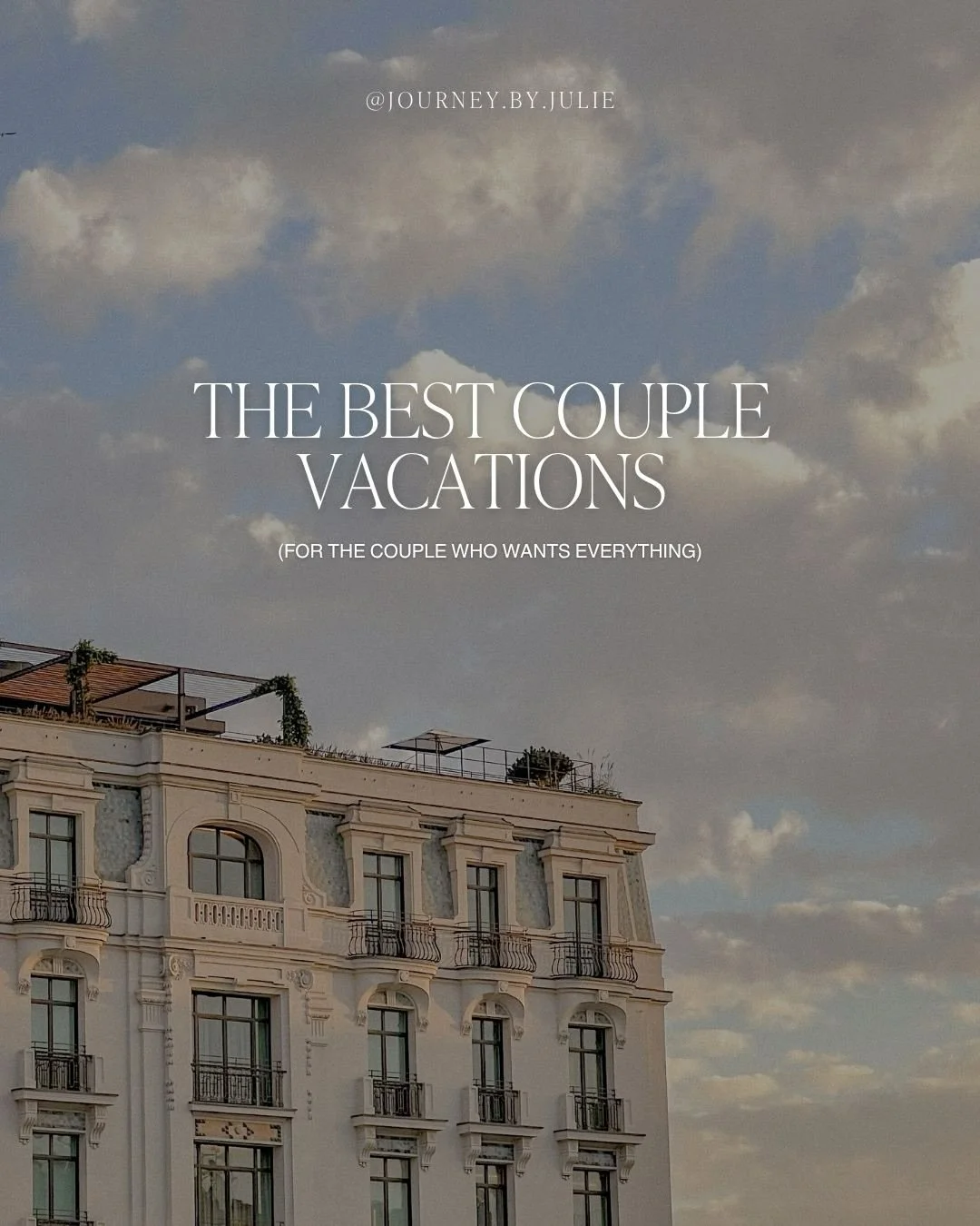 One of my most requested services is planning couples vacations!

I know you&rsquo;re probably scrolling through social media, seeing a million &ldquo;best places to visit&rdquo;&hellip; but here&rsquo;s the difference&hellip;

I personally scout the