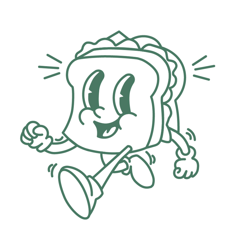 Carl's Deli Sandwich Man Logo Green