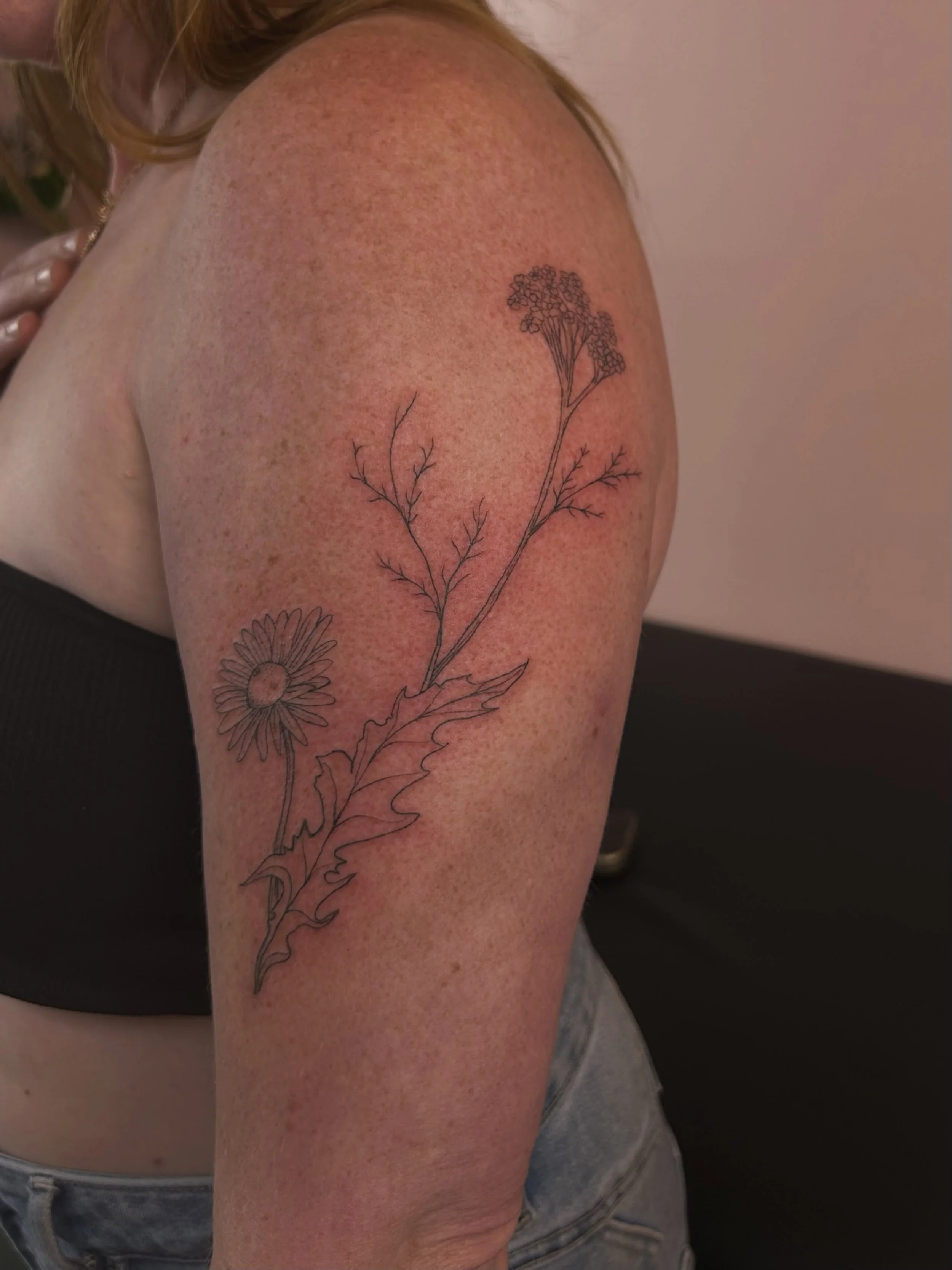 beginning of a sweet floral wrap for Liz 🌿