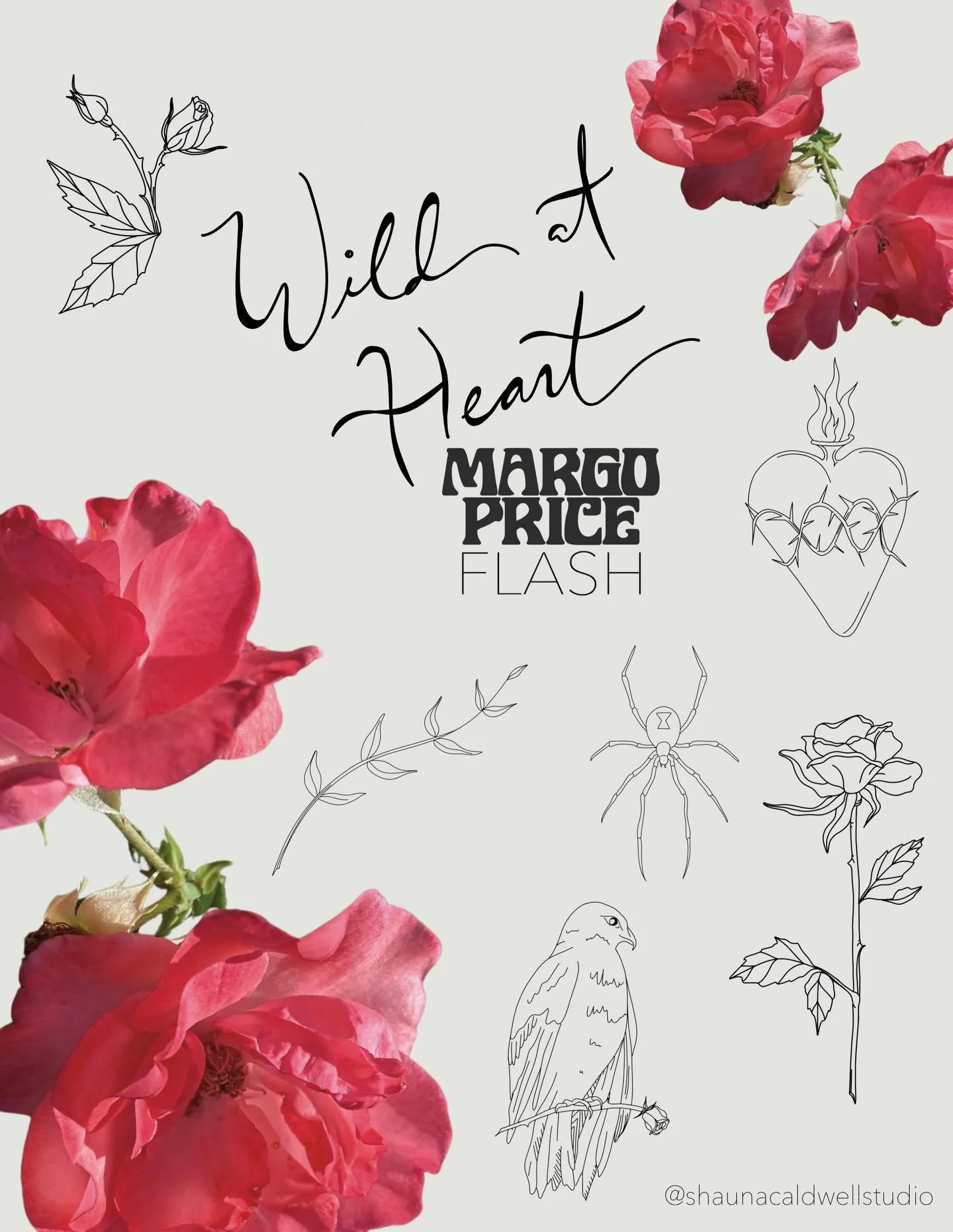 A few more flash designs for tomorrow&rsquo;s collab with @missmargoprice @iron.orchid.tattoos &amp; @theschaefercenter &hearts;️🔥🥀🕷️

DM to claim a spot! 🪄