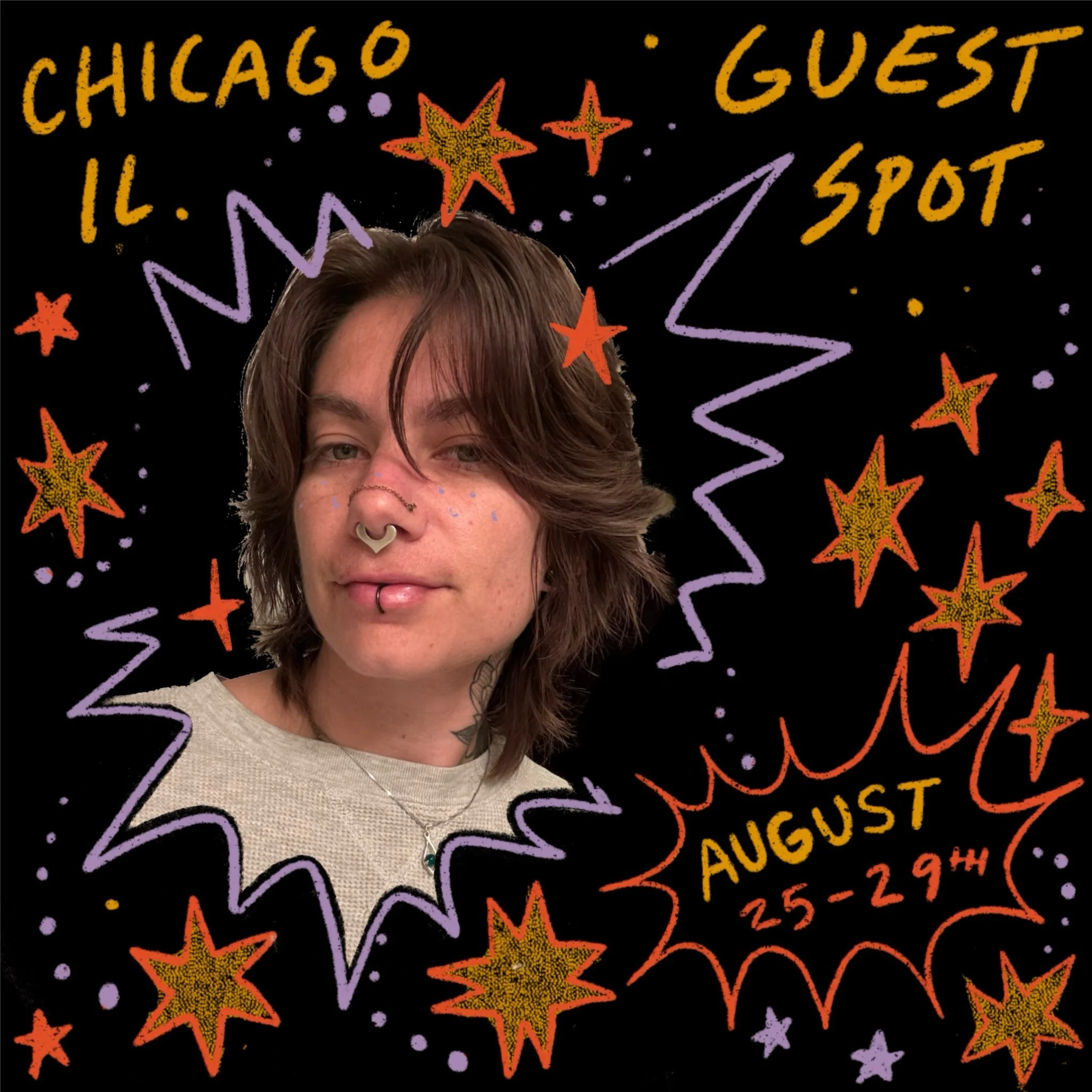 🧡CHICAGO GUEST SPOT🧡 
So excited to hang out with my friends at @lovelettercreative 💟 

The last slide is how to book for this trip. I&rsquo;ll be bringing a very limited amount of color inks with me so when filling out the form keep that in mind.