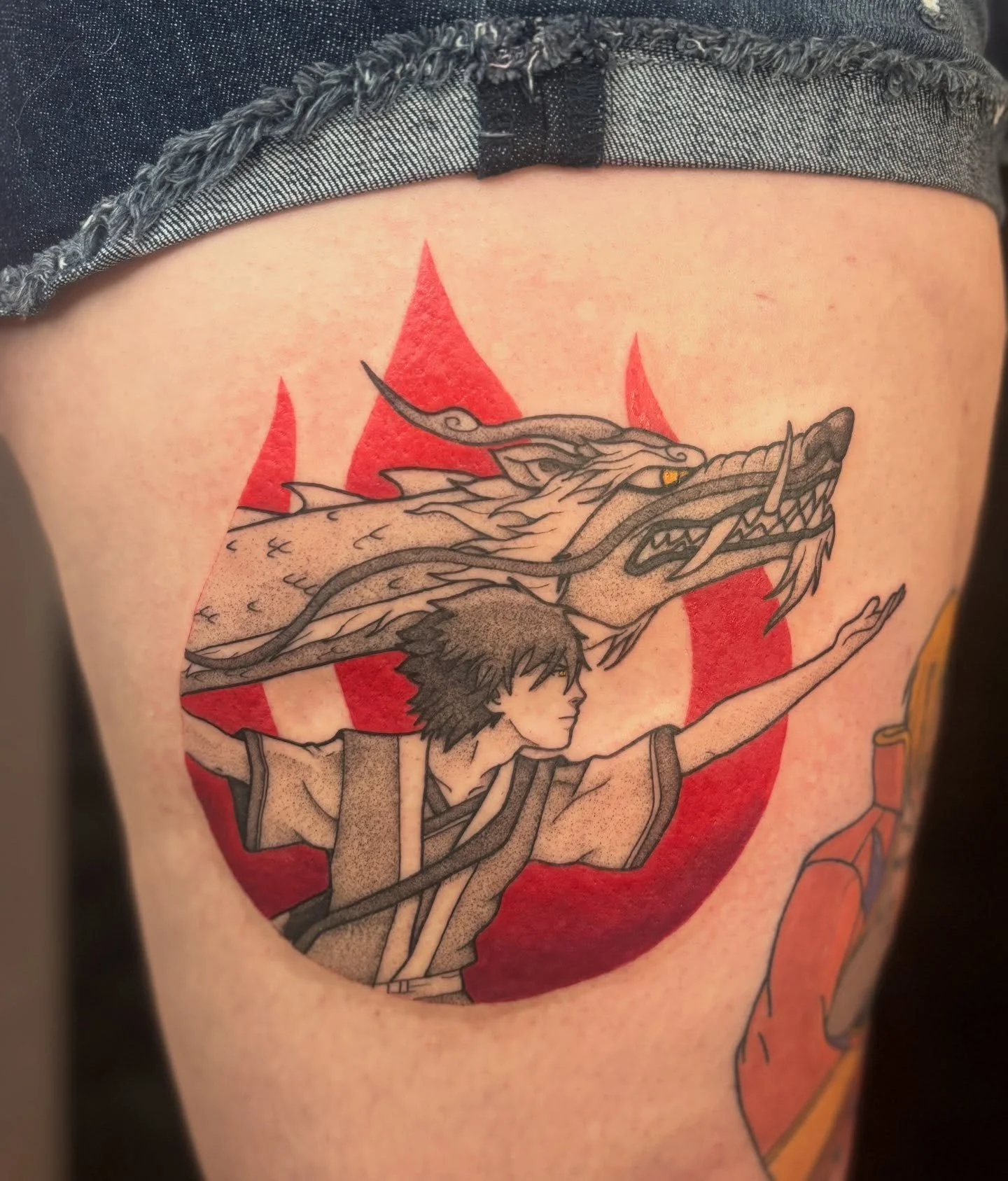 Got to do my boy Zuko on @hollipopbeebop thank you for always trusting me with the best projects!  Love you! 
Also the new Avatar Aang Movie was SO GOOD! 

#atlatattoo #zukotattoo #zukotattoos