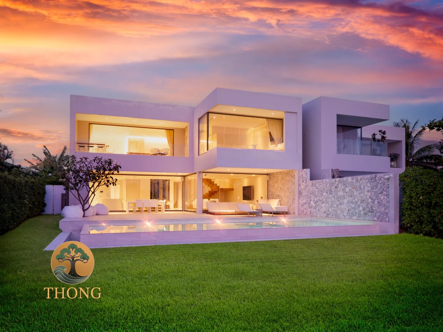 Villa Aurelia beachfront exterior