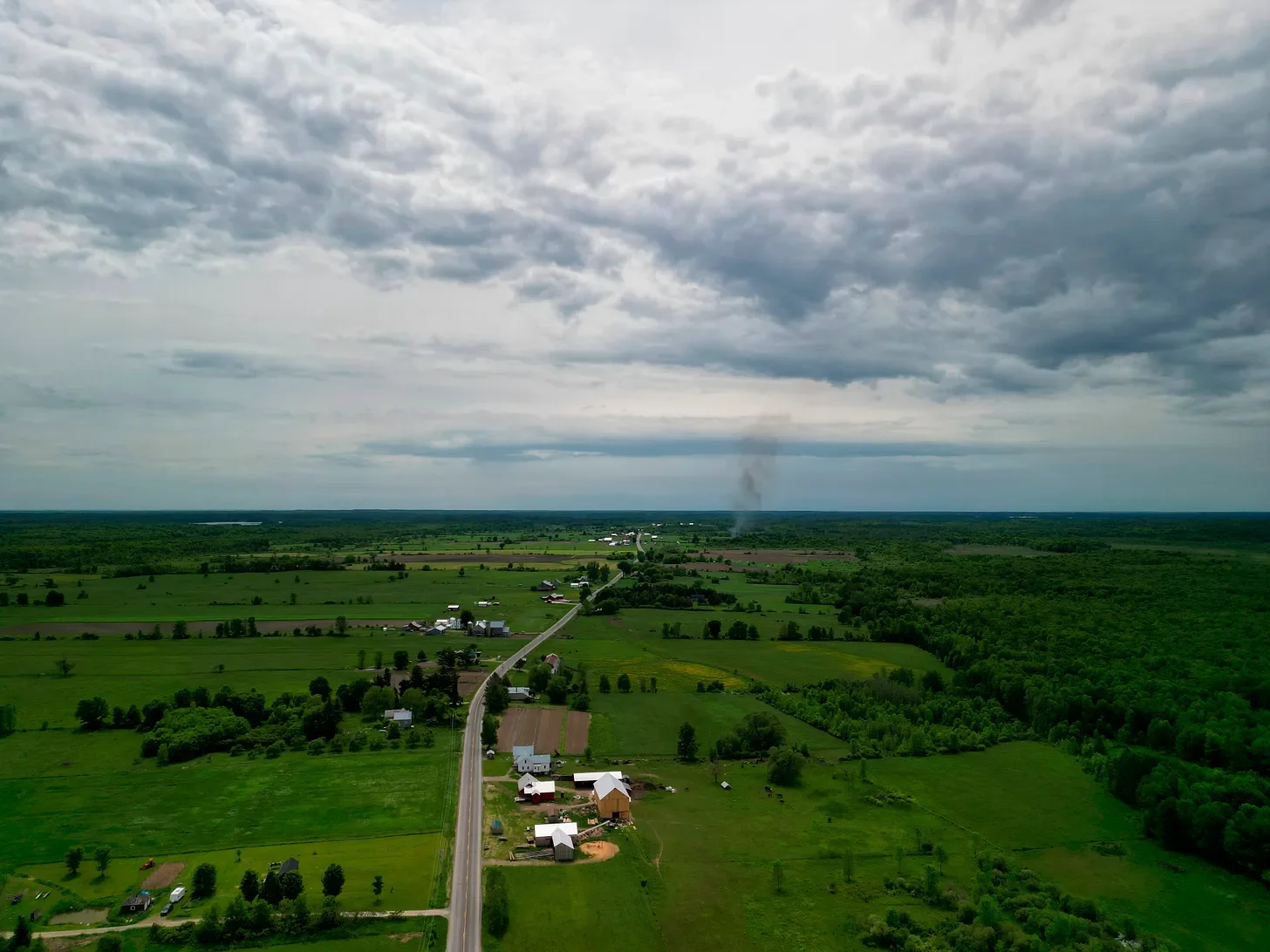 An aerial photo of the land Kia-Beth writes about and farms on.