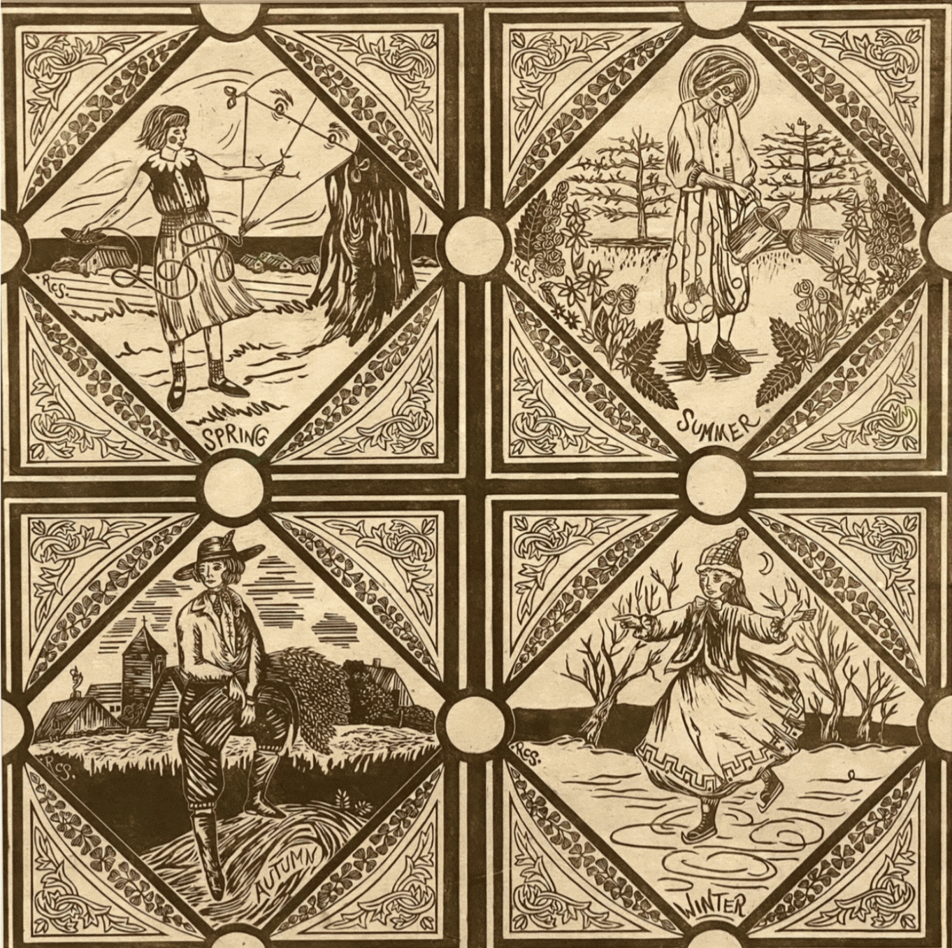 A series of intricate linocut prints from the UK's Rachel Snowdon.