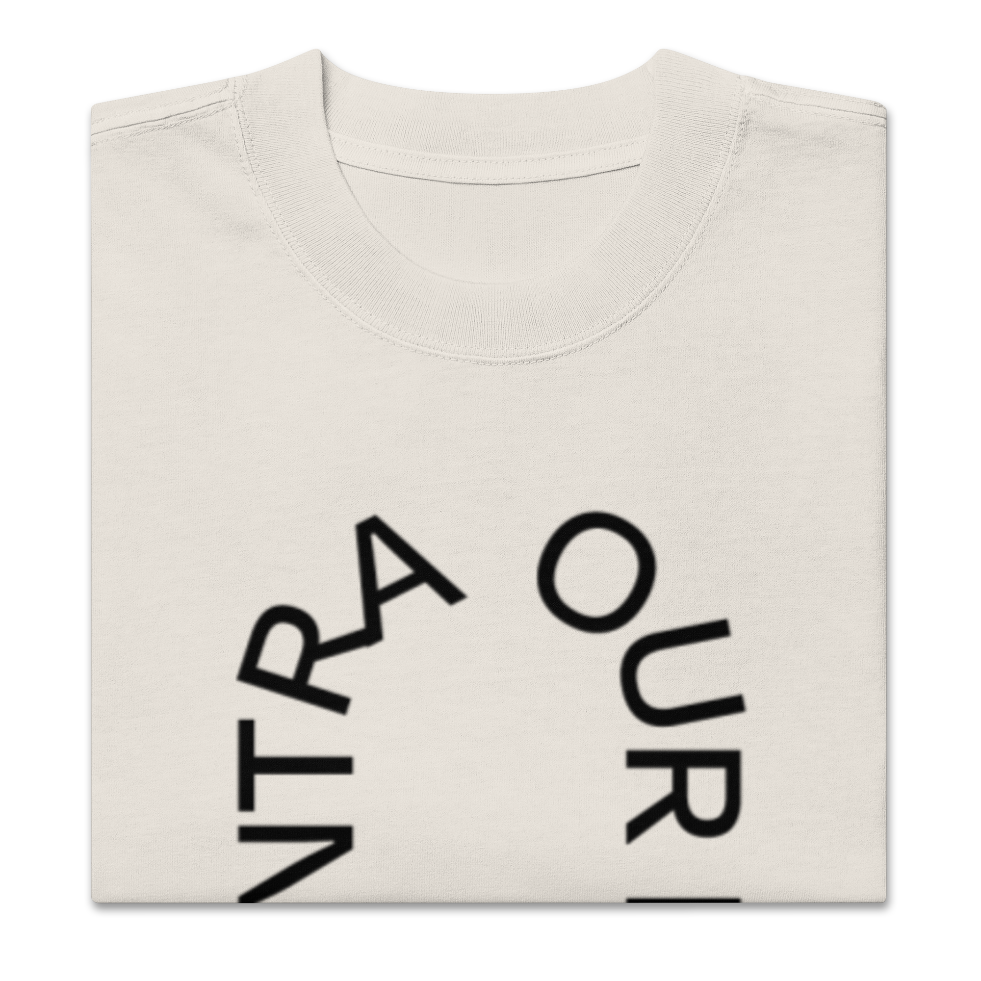 OHM Mantra Ring Oversized T-Shirt — Faded Bone