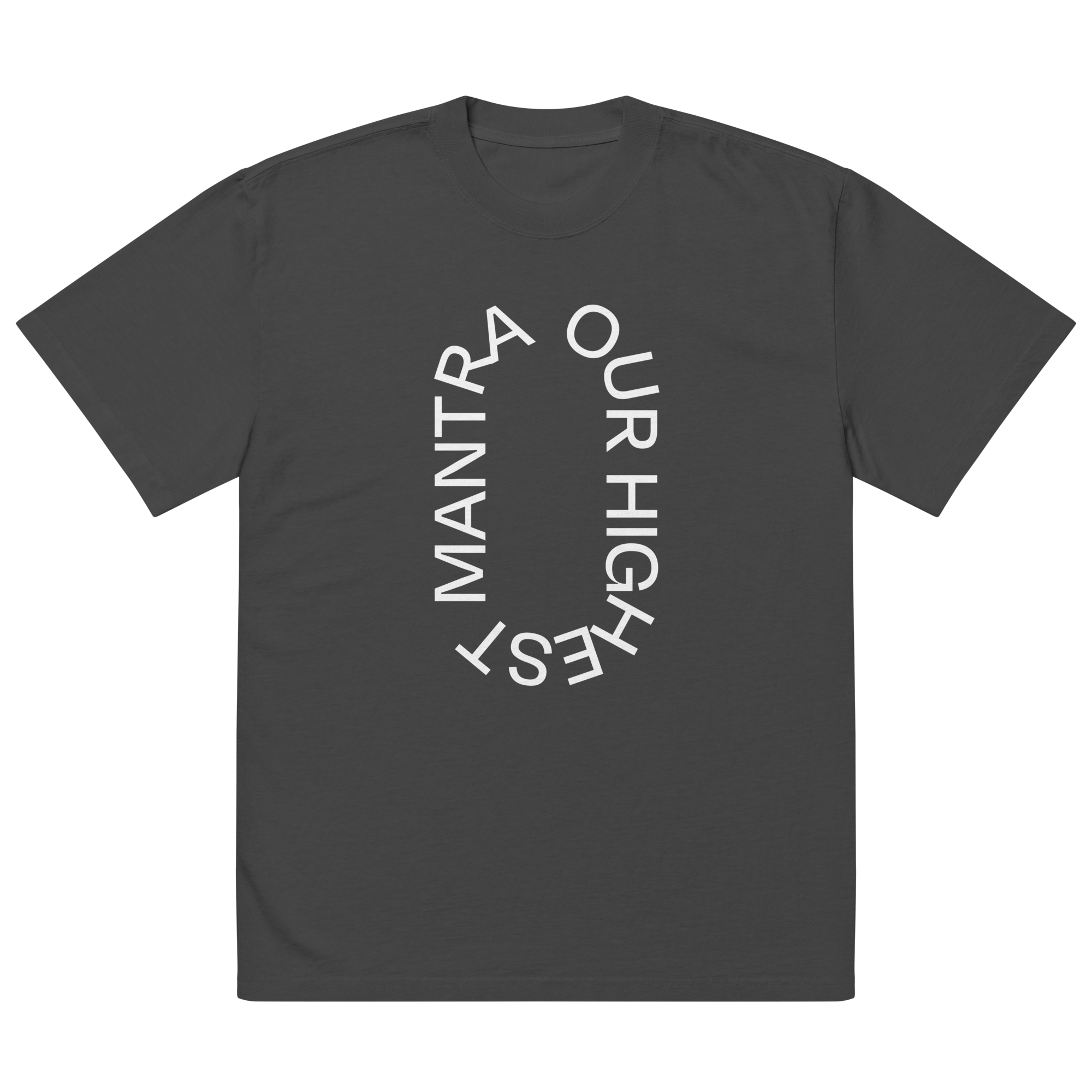 OHM Symbol Oversized T-Shirt — Faded Black