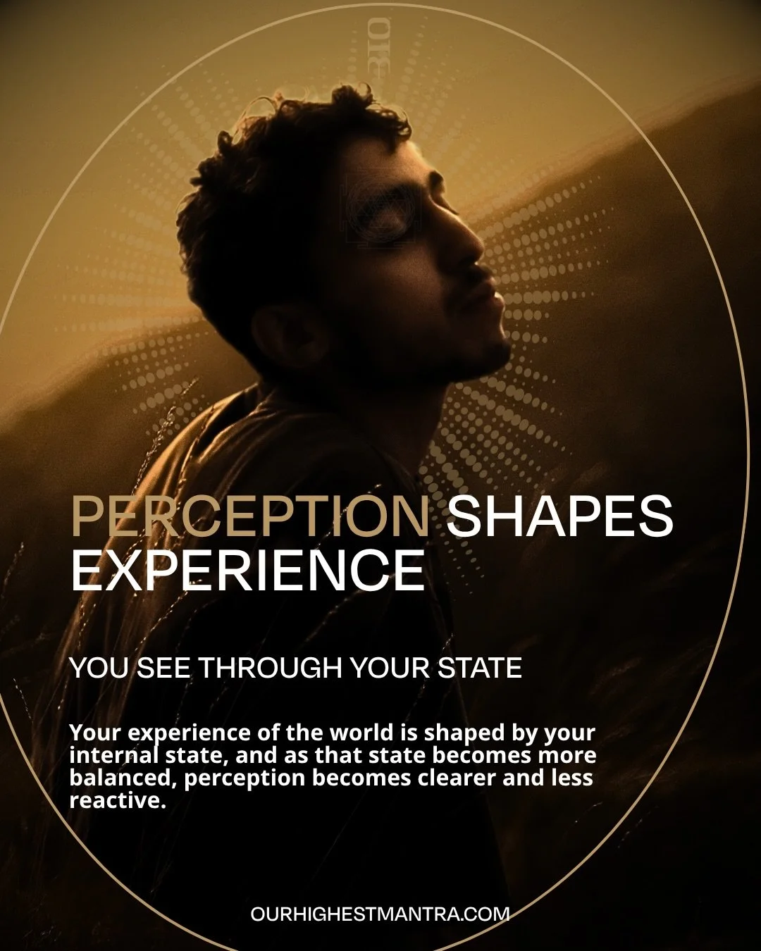 Perception is not fixed. It is shaped by the state of your system, the rhythm of your nervous system, and the coherence of your internal field.

As your state stabilizes, what once felt overwhelming begins to organize into clarity, and your experienc
