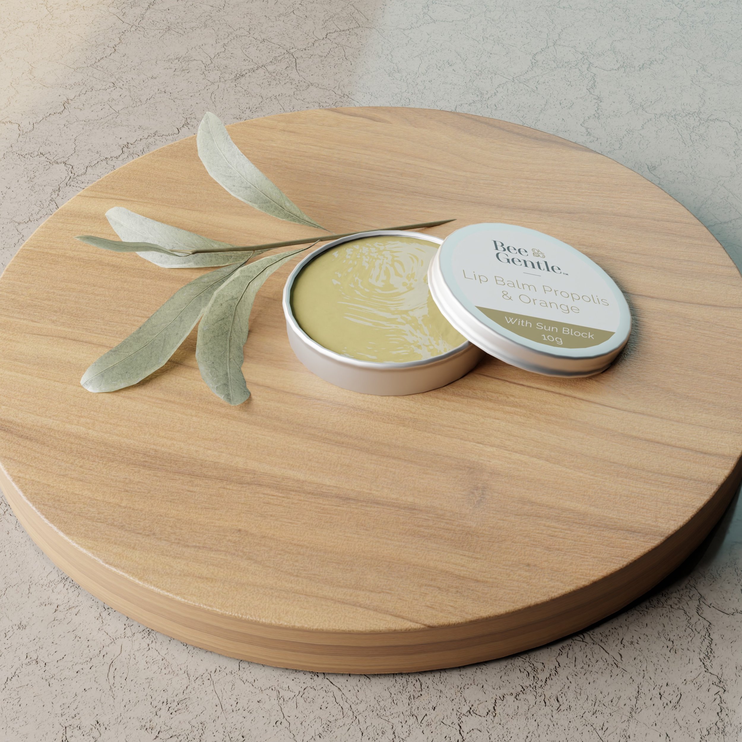 Bee Gentle Lip Balm on board.jpg