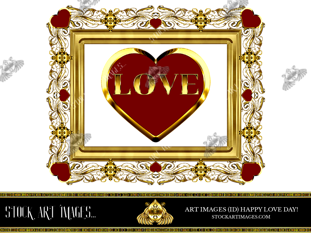 (AI) Royalty Free - Modern art border frame - STOCK ART IMAGES (ID) HAPPY LOVE DAY!/VALENTINE'S DAY