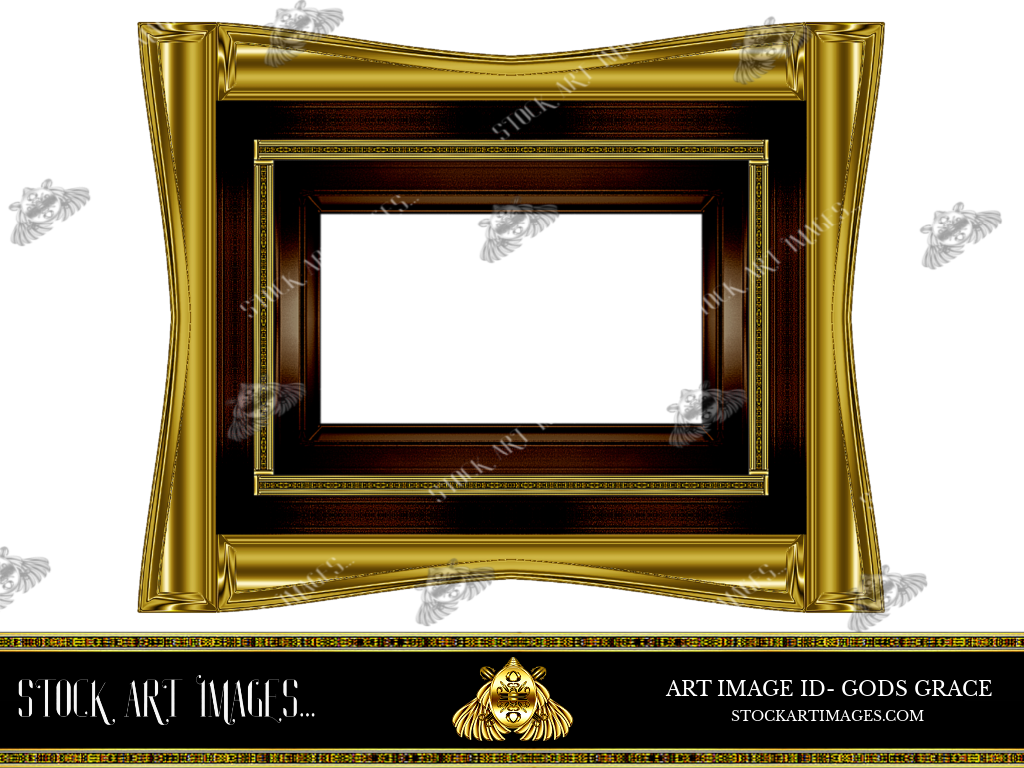 (AI) Royalty Free - Modern Scroll art picture frame - STOCK ART IMAGES (ID) GODS GRACE
