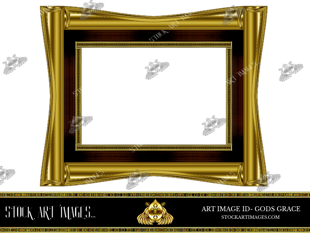 (AI) Royalty Free - Modern Scroll art picture frame - STOCK ART IMAGES (ID) GODS GRACE