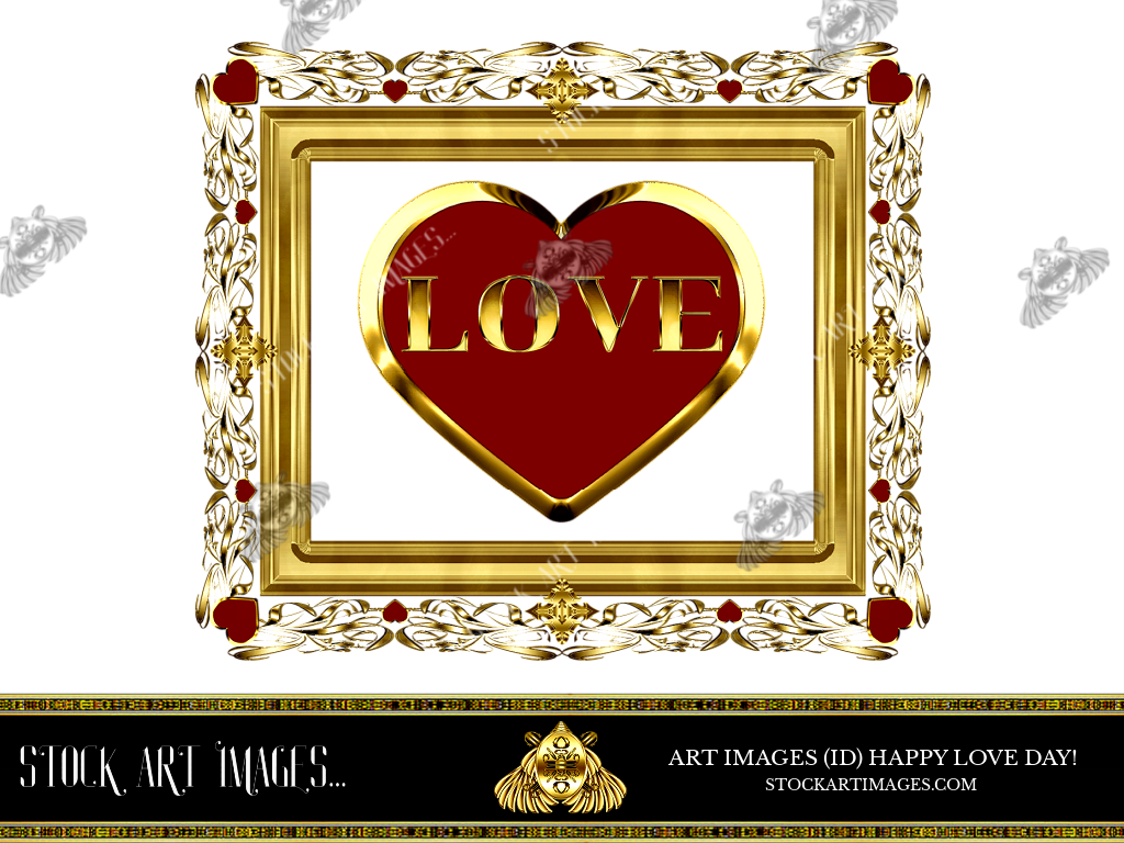 (AI) Royalty Free - Modern art border frame - STOCK ART IMAGES (ID) HAPPY LOVE DAY!/VALENTINE'S DAY