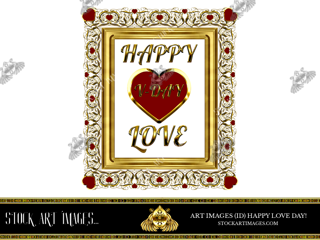 (AI) Royalty Free - Modern art border frame - STOCK ART IMAGES (ID) HAPPY LOVE DAY!/VALENTINE'S DAY