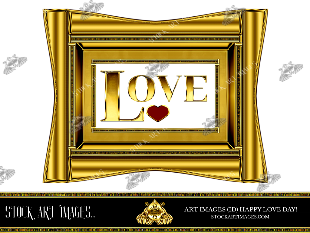 (AI) Royalty Free - Modern Scroll art picture frame - STOCK ART IMAGES (ID) HAPPY LOVE DAY!/VALENTINE'S DAY
