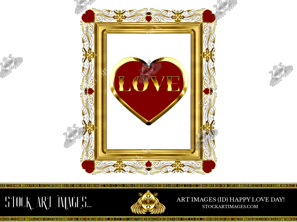 (AI) Royalty Free - Modern art border frame - STOCK ART IMAGES (ID) HAPPY LOVE DAY!/VALENTINE'S DAY