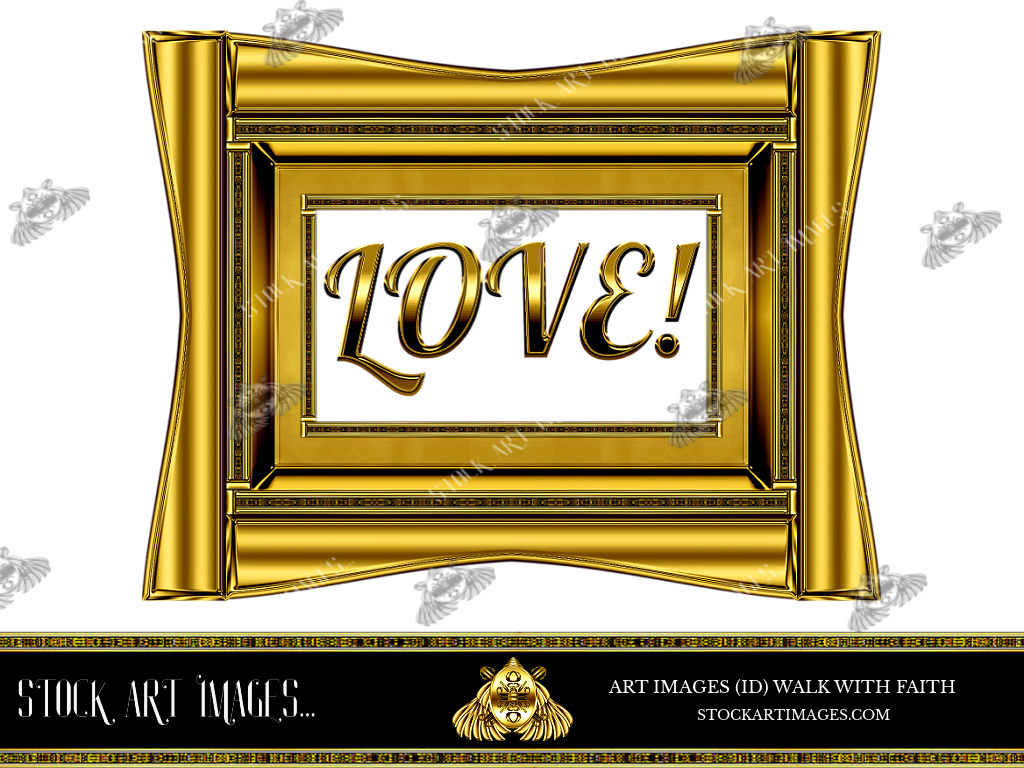 (AI) Royalty Free - Modern Scroll art picture frame - STOCK ART IMAGES (ID) WALK WITH FAITH