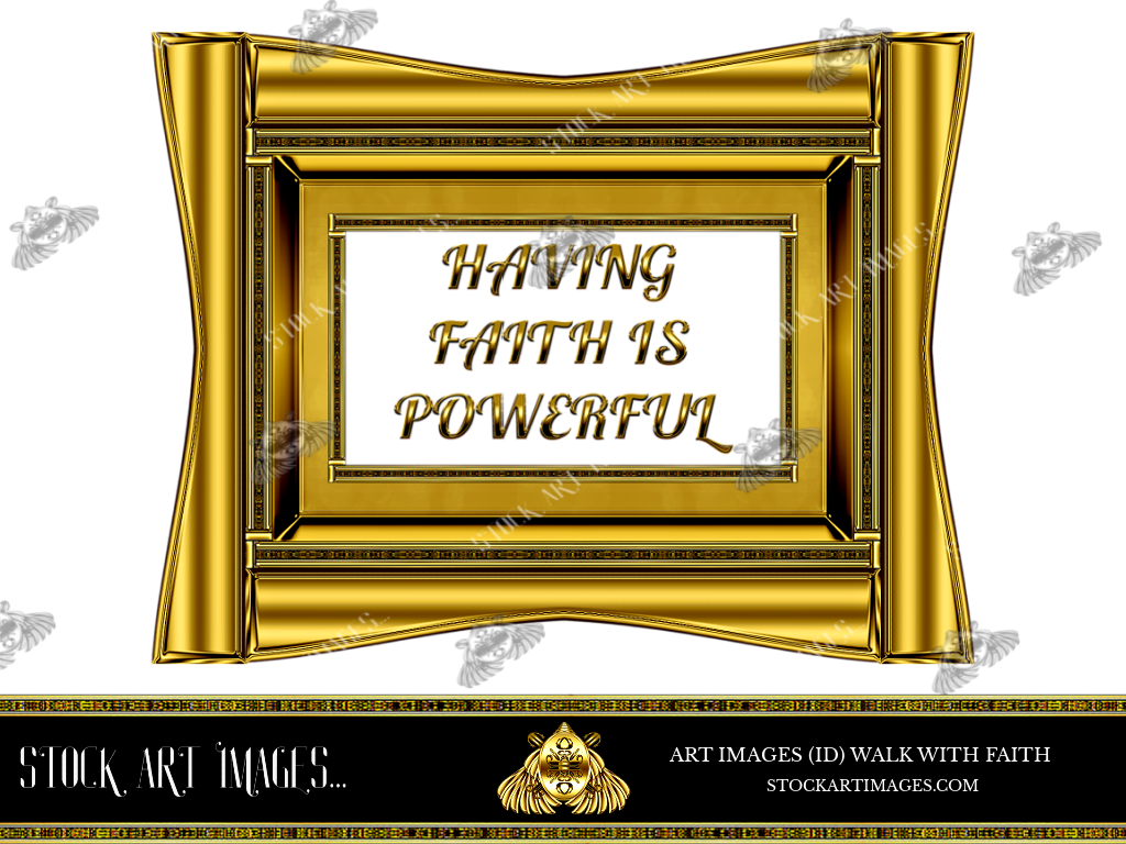 (AI) Royalty Free - Modern Scroll art picture frame - STOCK ART IMAGES (ID) WALK WITH FAITH