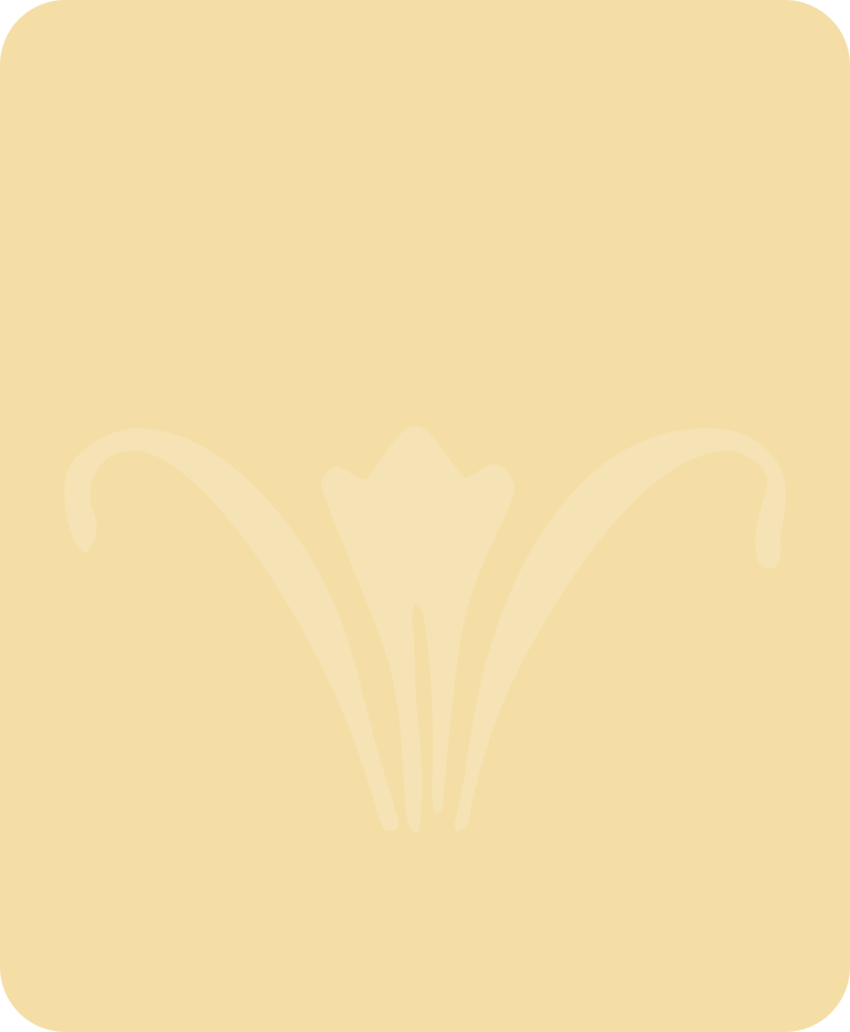 Light beige background with a subtle, stylized, abstract flower design in a slightly darker beige shade.