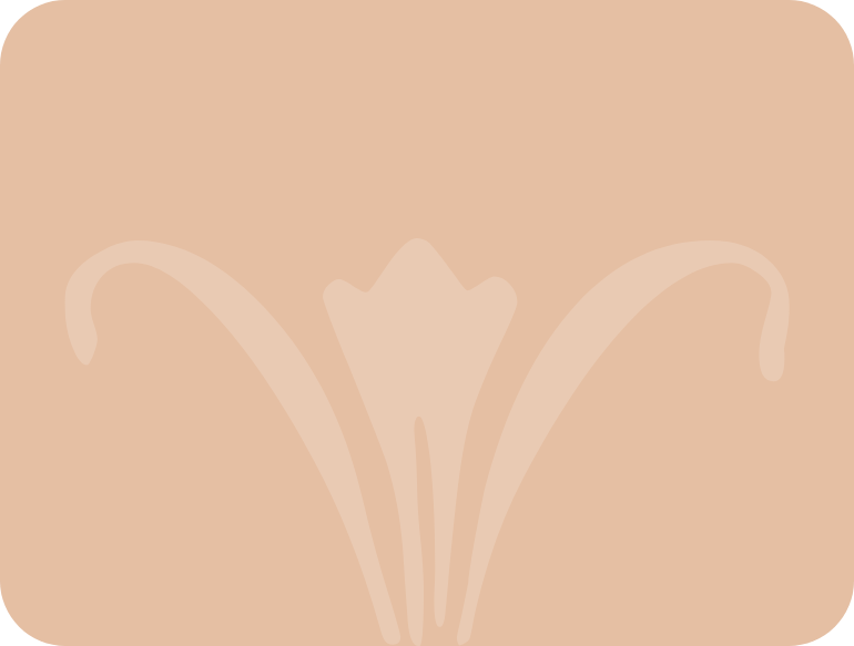 Minimalist abstract illustration of a flower or plant with soft beige tones.
