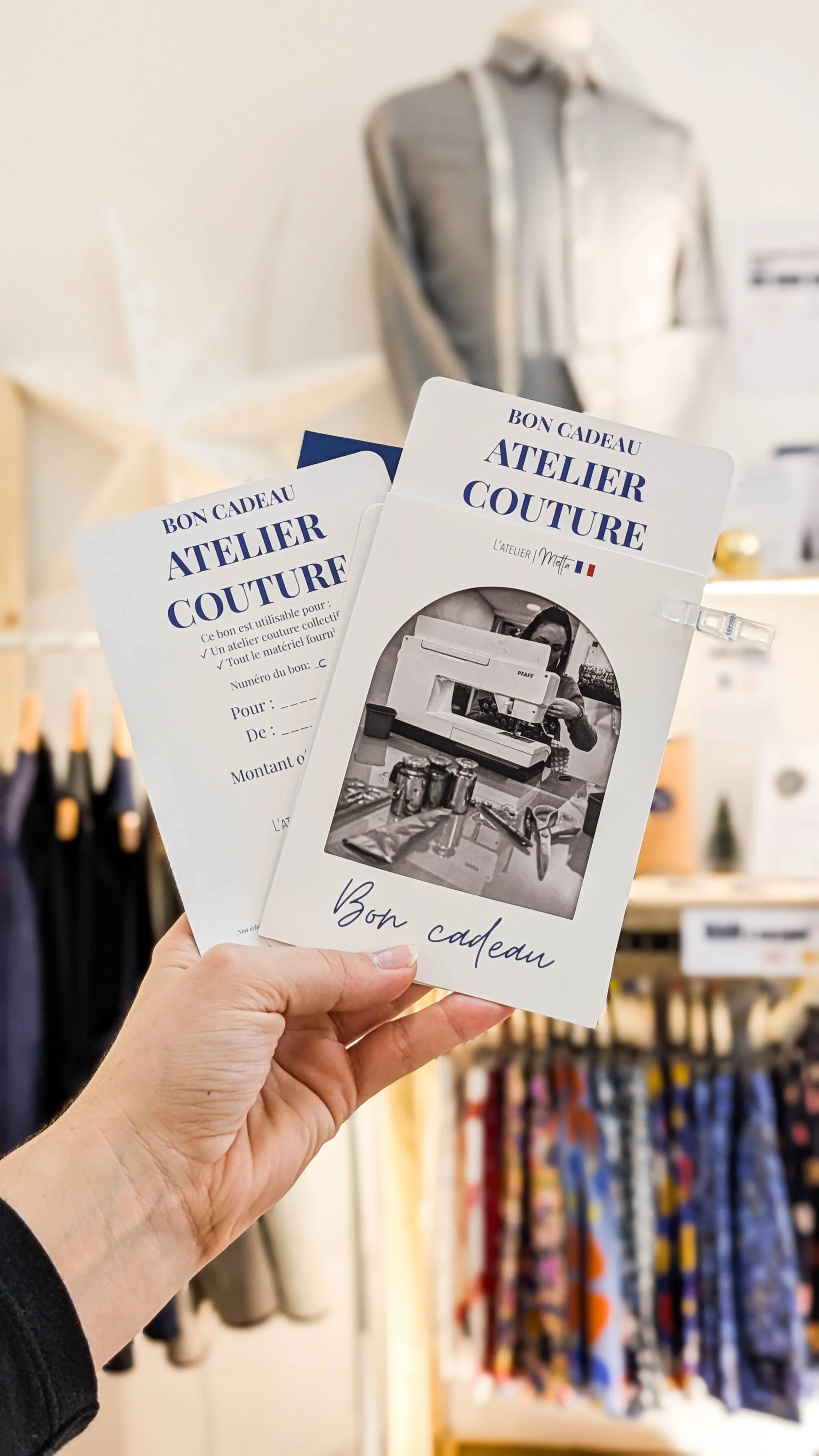 Carte cadeau atelier couture collectif | Cours et ateliers créatifs à Aniane