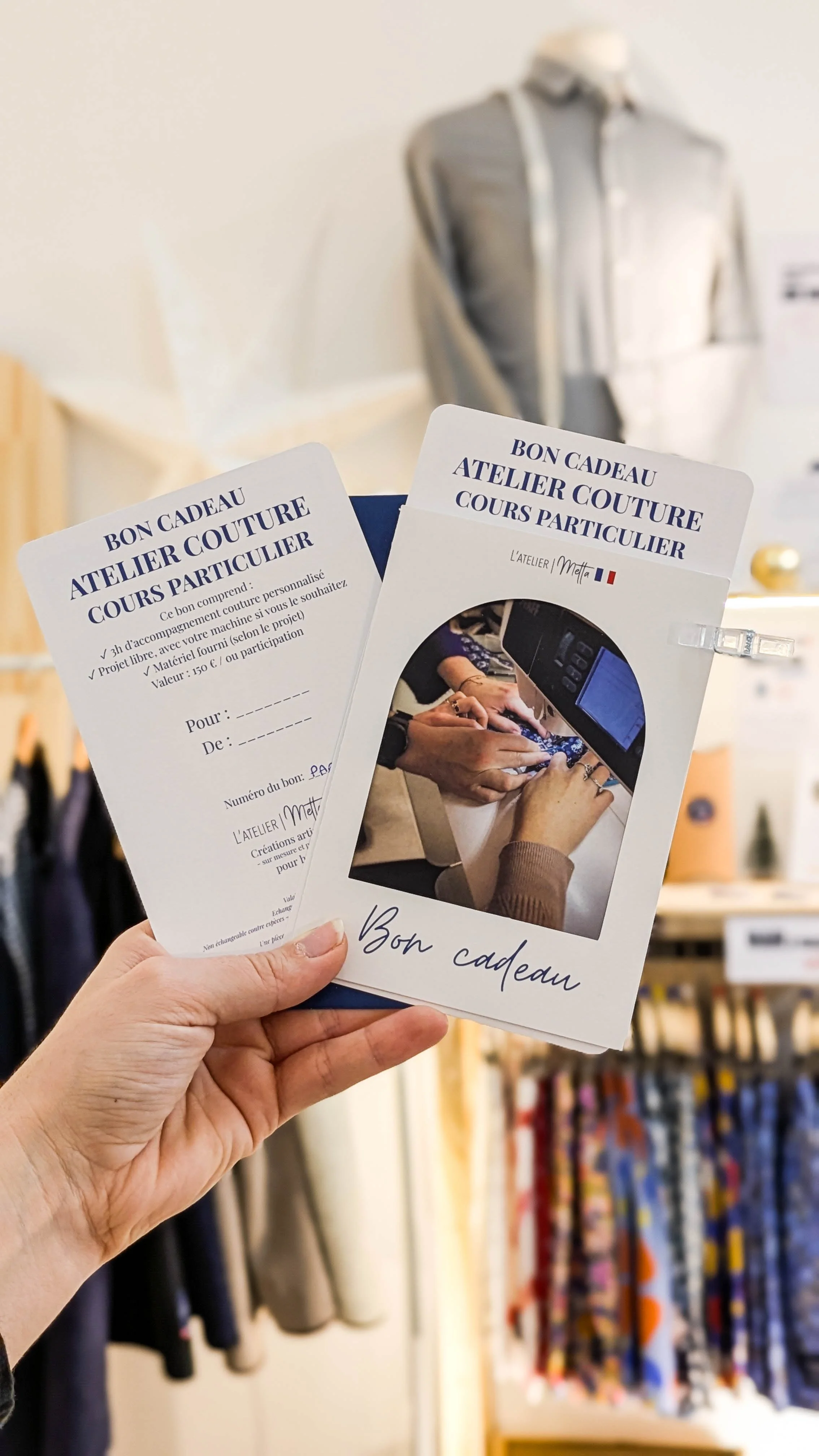 Carte cadeau cours particulier couture 3h | Atelier Metta – Aniane