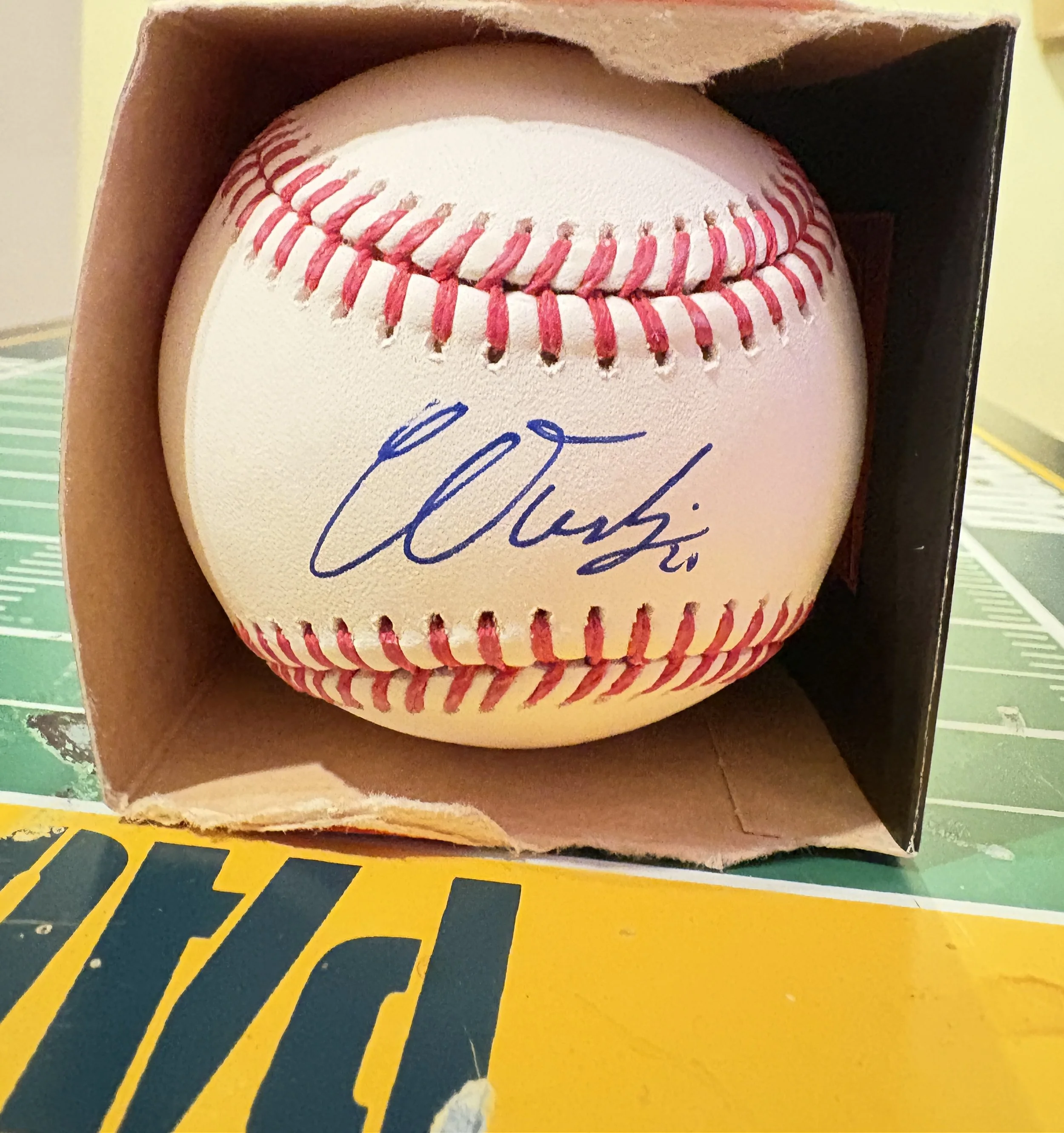 Durbin autographed baseball