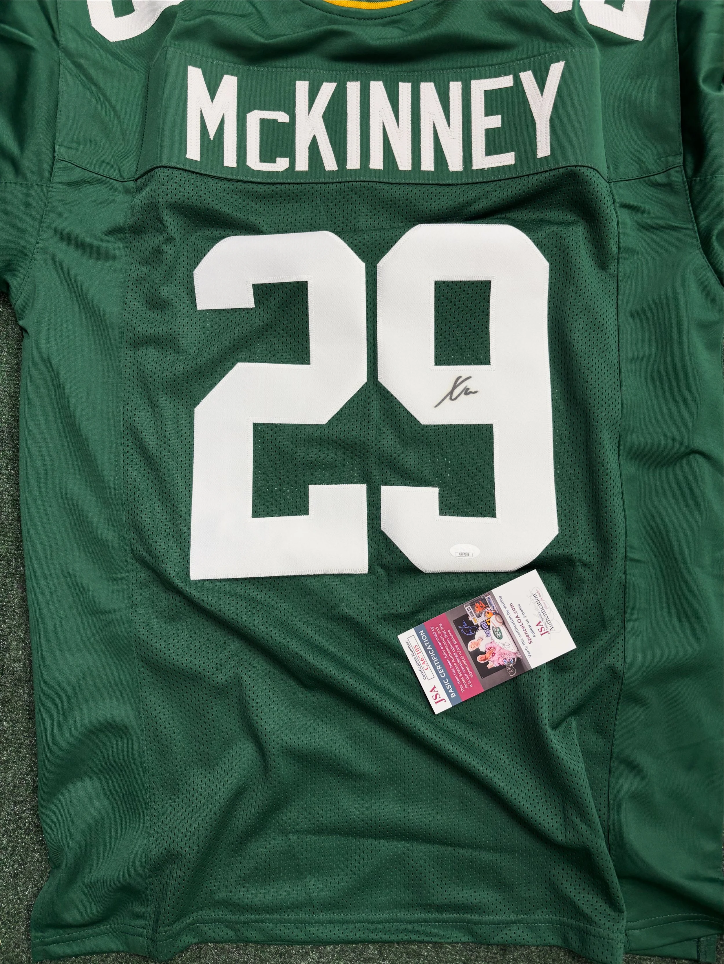 McKinney autographed jersey