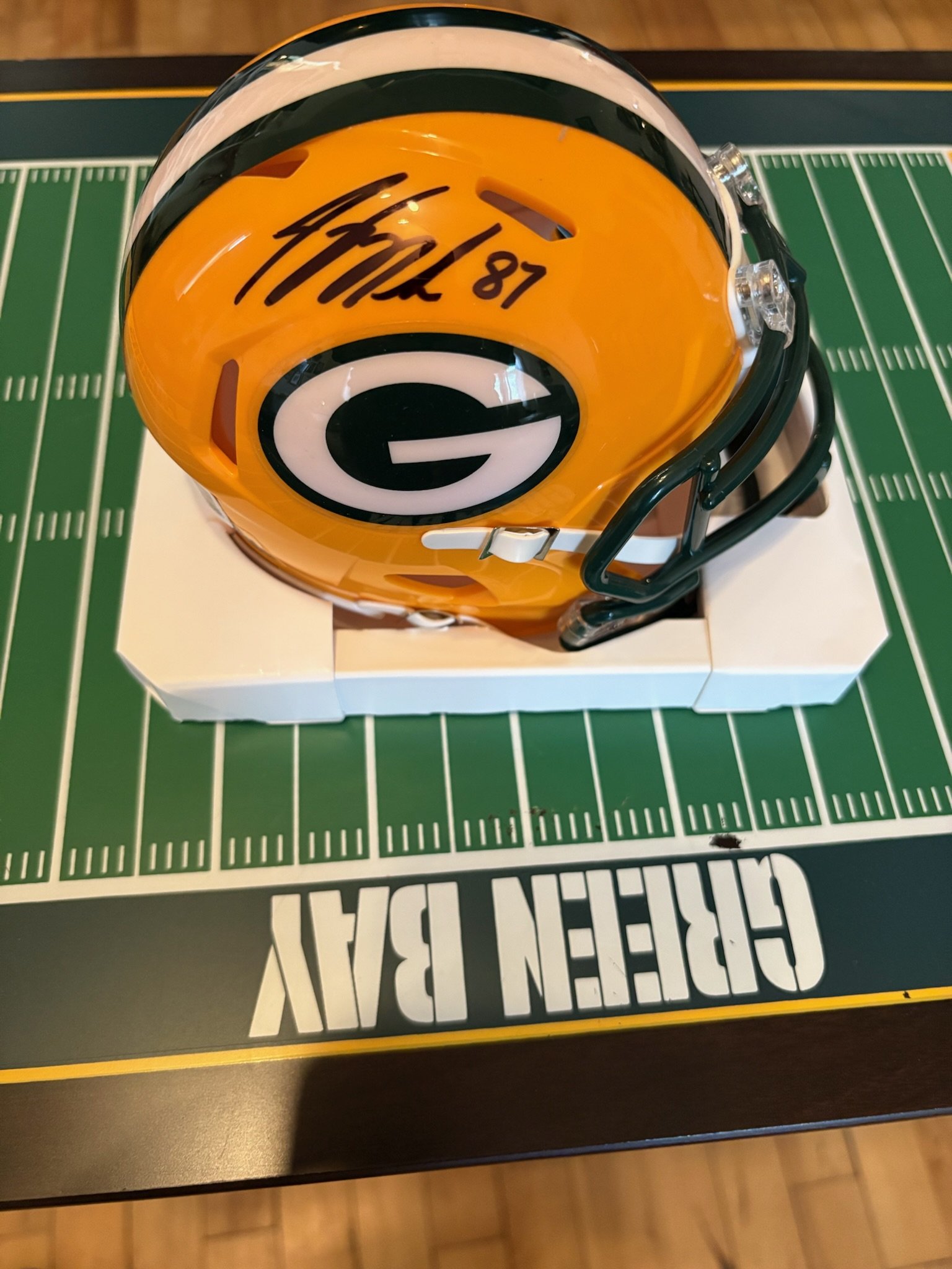 Jordy Nelson - Signed Home Mini Helmet