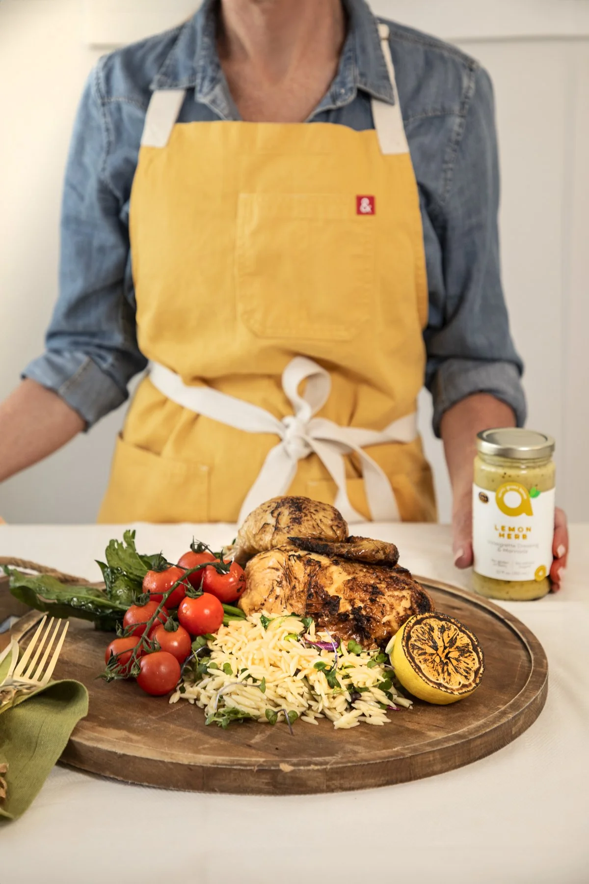 Lemon Herb Roasted Spatchcock Chicken